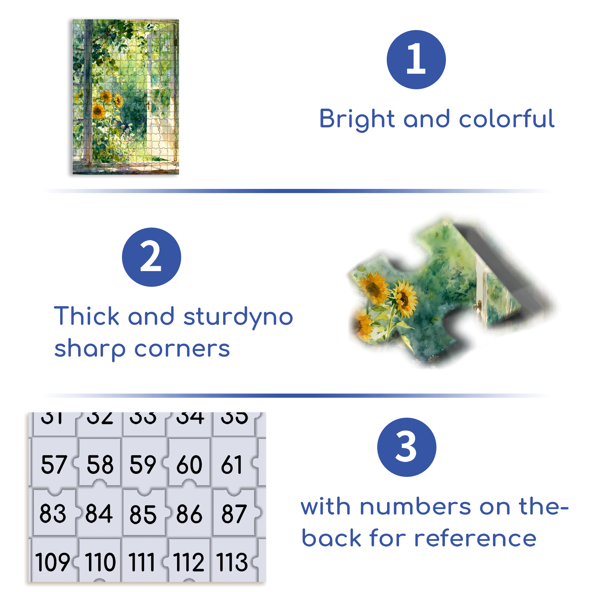 Sunflower Window 500pcs/1000pcs Jigsaw Puzzle, Scratch-Resistant, Interactive Family Game & Brain-Boosting DIY Decor, Perfect for Halloween, Christmas & New Year Gifts, Family Puzzle Game