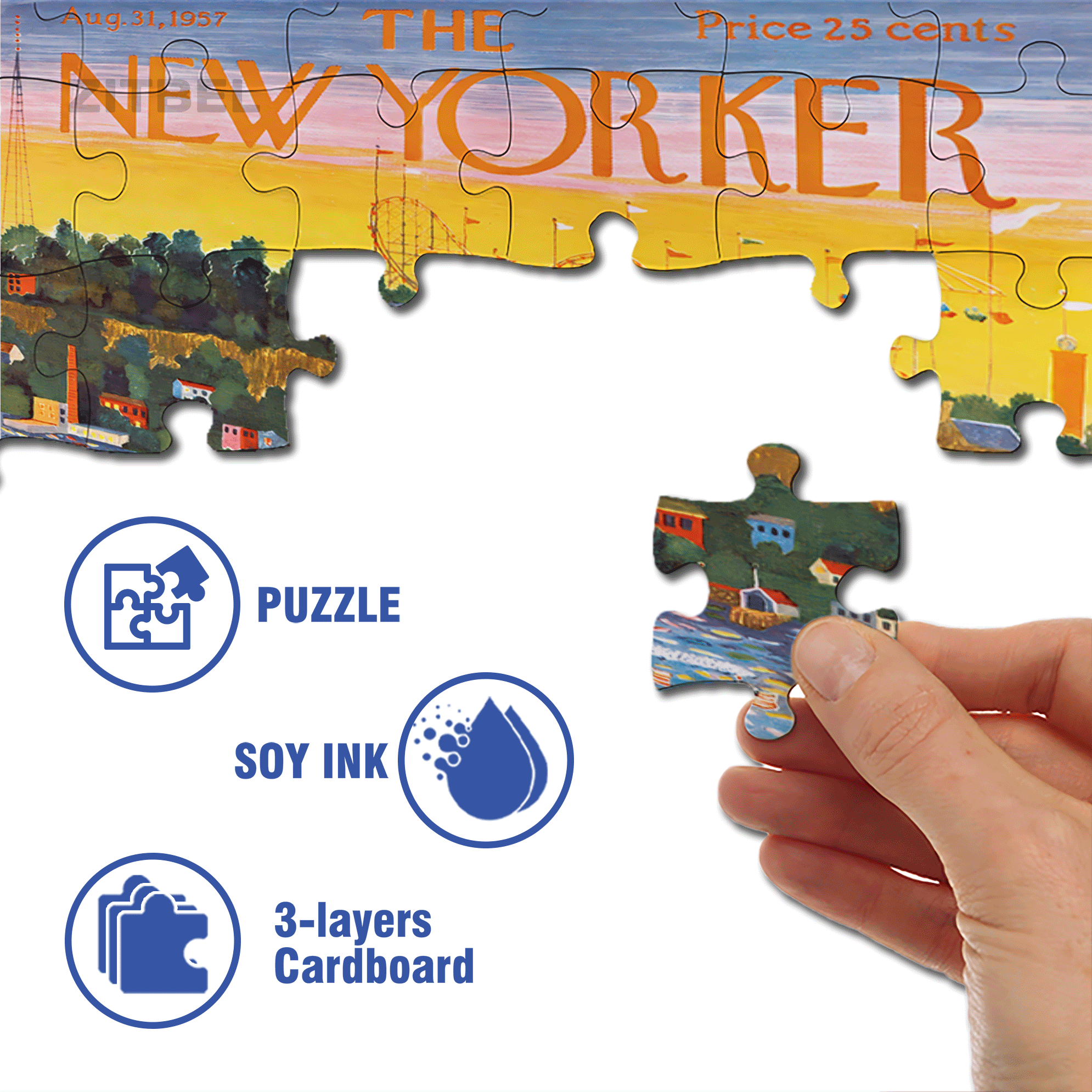 Sunset Cruise 500pcs/1000pcs Jigsaw Puzzle, Scratch-Resistant, Interactive Family Game & Brain-Boosting DIY Decor, Perfect for Halloween, Christmas & New Year Gifts, Family Puzzle Game