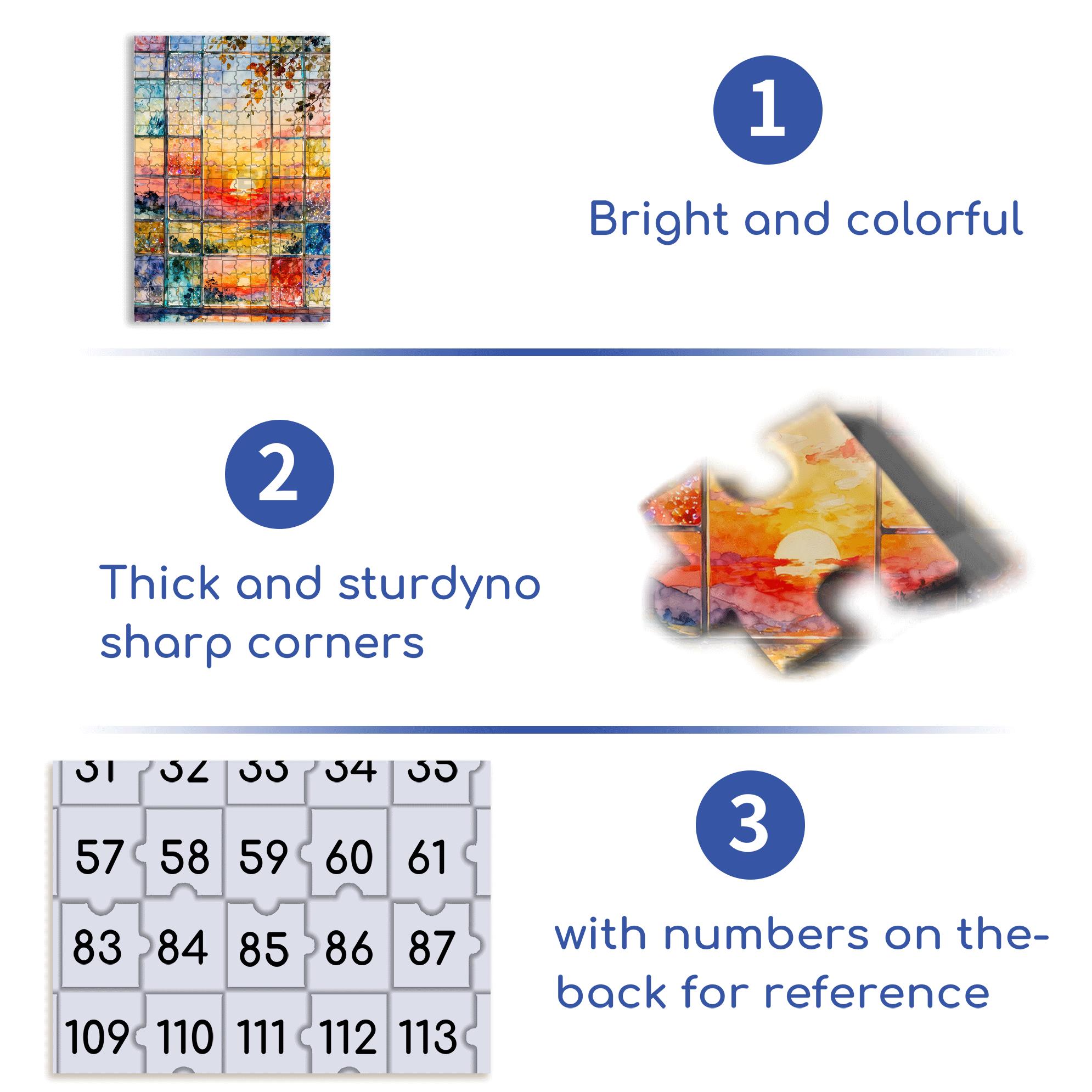 Sunset Stained Glass 500pcs/1000pcs Jigsaw Puzzle, Scratch-Resistant, Interactive Family Game & Brain-Boosting DIY Decor, Perfect for Halloween, Christmas & New Year Gifts, Family Puzzle Game