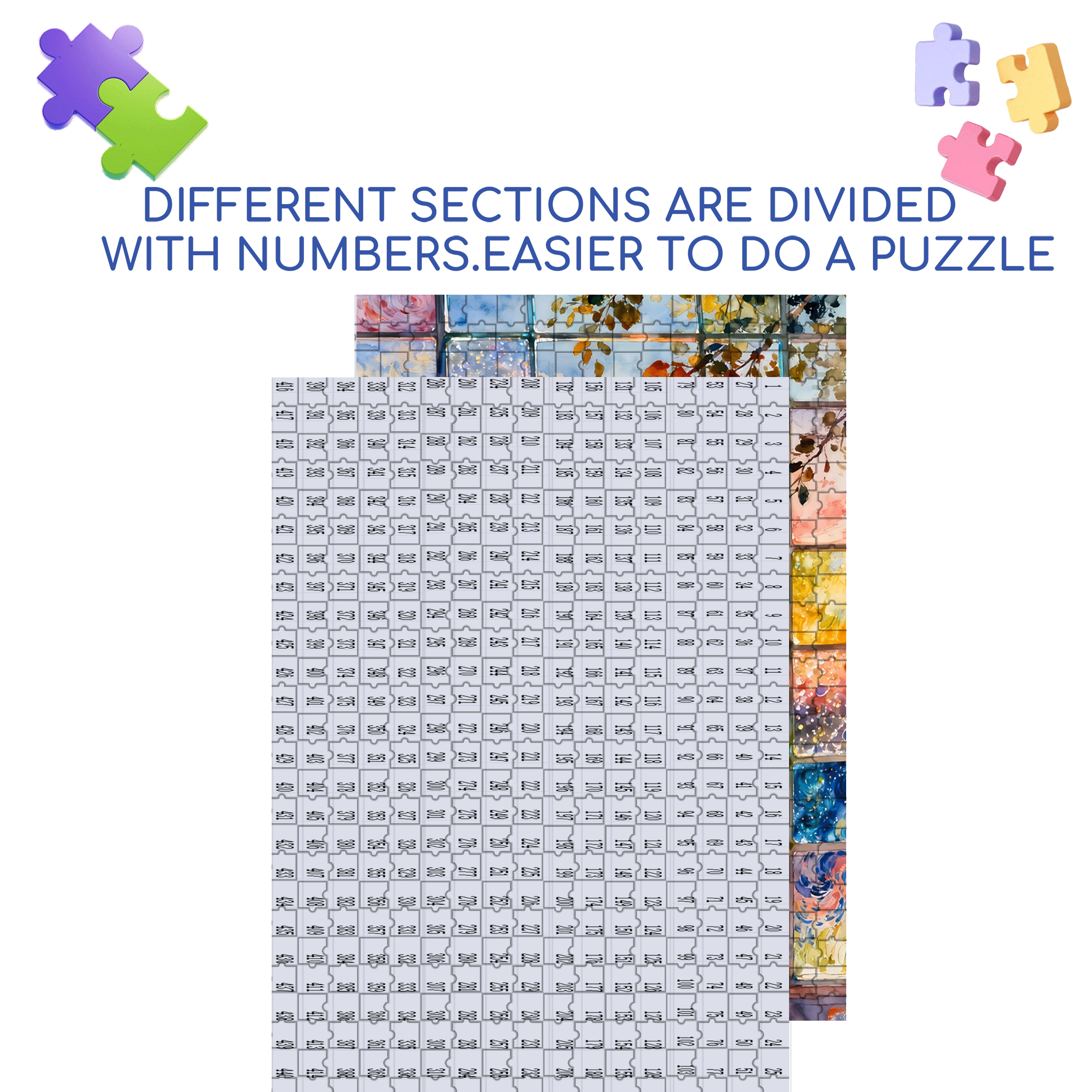Sunset Stained Glass 500pcs/1000pcs Jigsaw Puzzle, Scratch-Resistant, Interactive Family Game & Brain-Boosting DIY Decor, Perfect for Halloween, Christmas & New Year Gifts, Family Puzzle Game