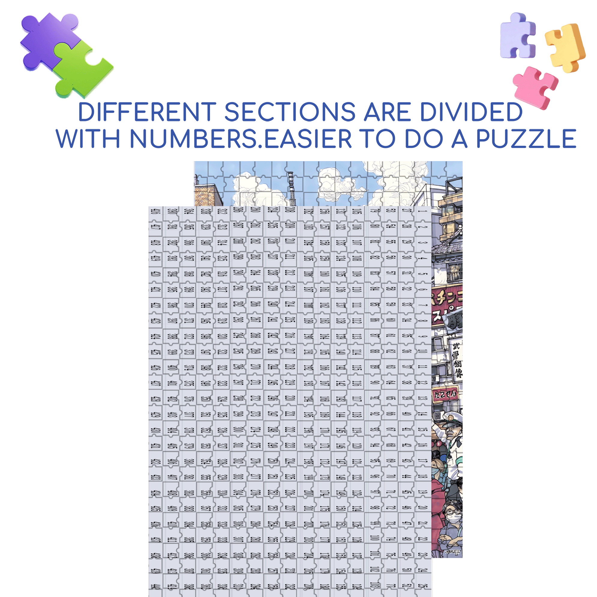 The Big Mikan 500pcs/1000pcs Jigsaw Puzzle, Scratch-Resistant, Interactive Family Game & Brain-Boosting DIY Decor, Perfect for Halloween, Christmas & New Year Gifts, Family Puzzle Game