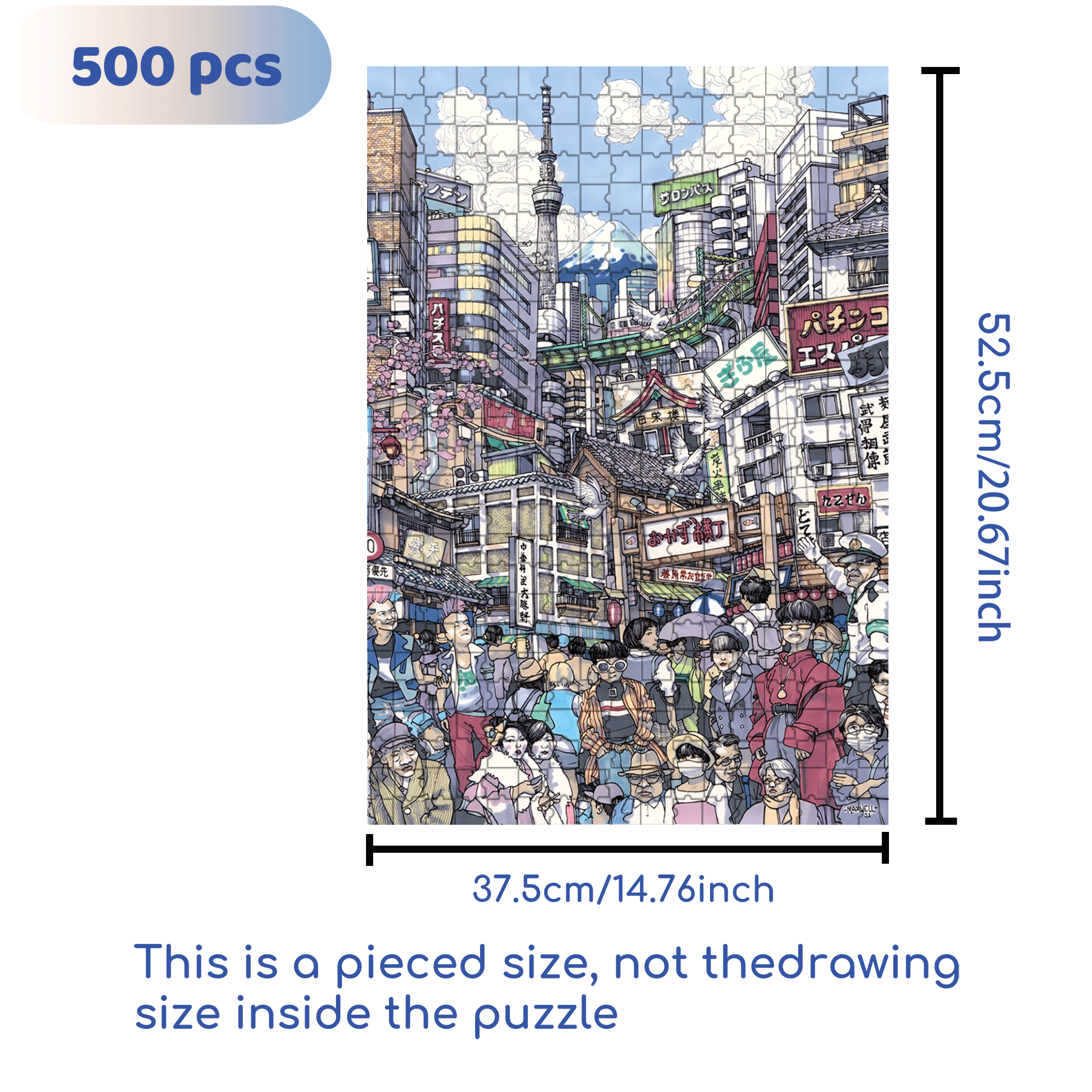The Big Mikan 500pcs/1000pcs Jigsaw Puzzle, Scratch-Resistant, Interactive Family Game & Brain-Boosting DIY Decor, Perfect for Halloween, Christmas & New Year Gifts, Family Puzzle Game
