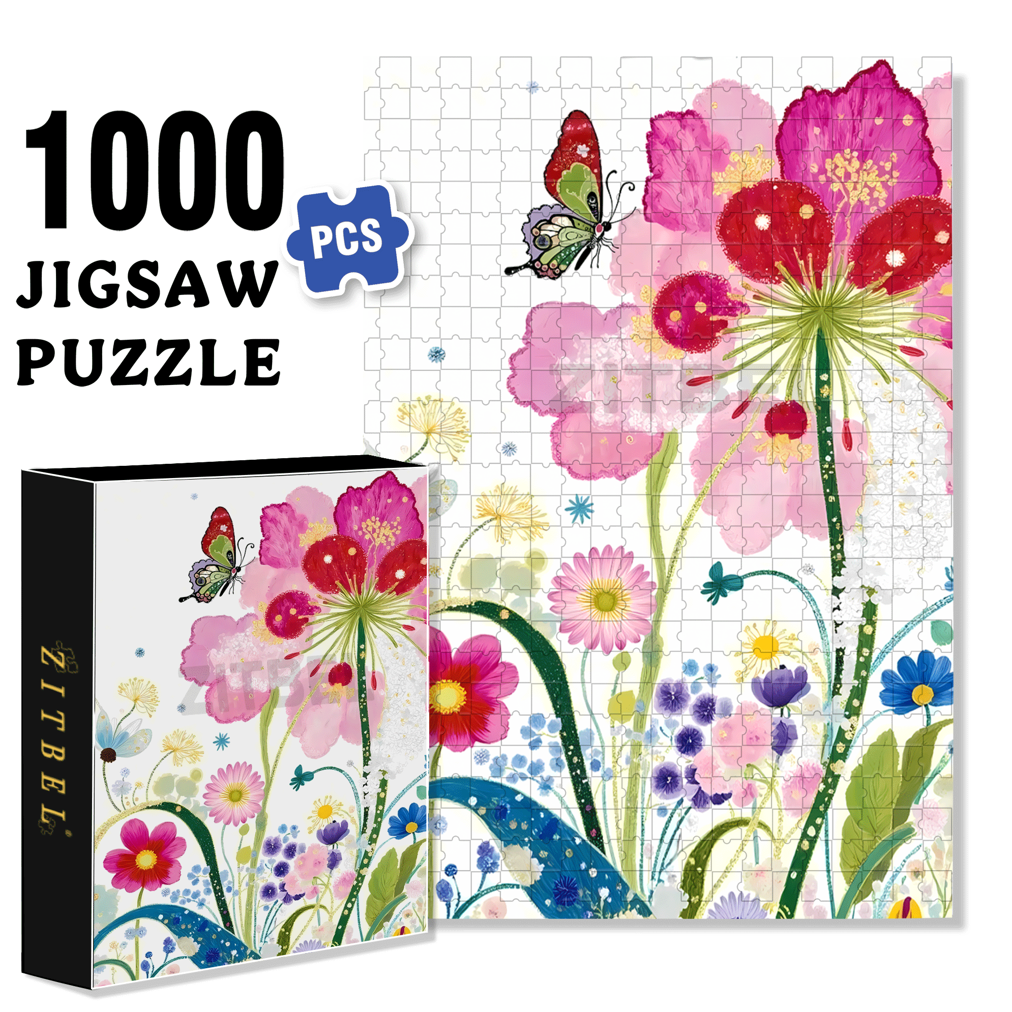 The Splendor Of Life 500pcs/1000pcs Jigsaw Puzzle, Scratch-Resistant, Interactive Family Game & Brain-Boosting DIY Decor, Perfect for Halloween, Christmas & New Year Gifts, Family Puzzle Game
