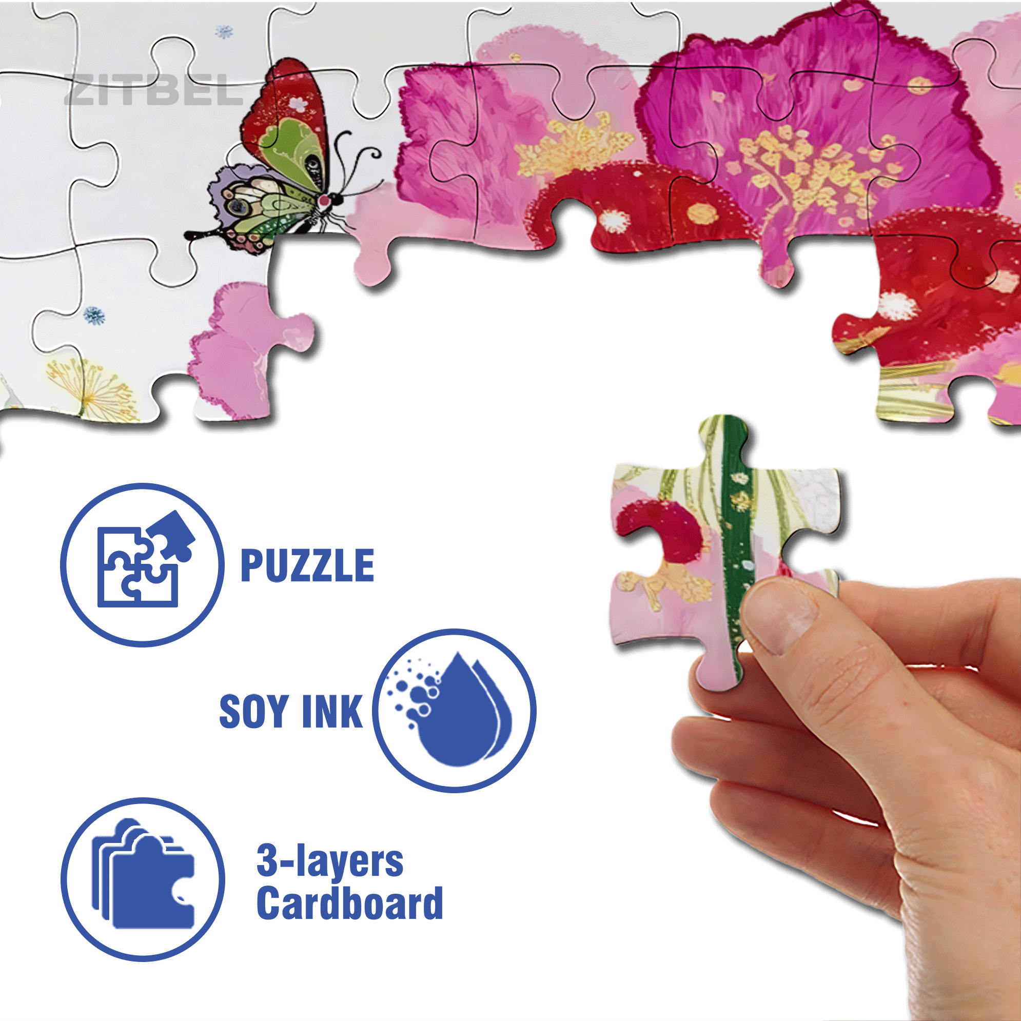 The Splendor Of Life 500pcs/1000pcs Jigsaw Puzzle, Scratch-Resistant, Interactive Family Game & Brain-Boosting DIY Decor, Perfect for Halloween, Christmas & New Year Gifts, Family Puzzle Game