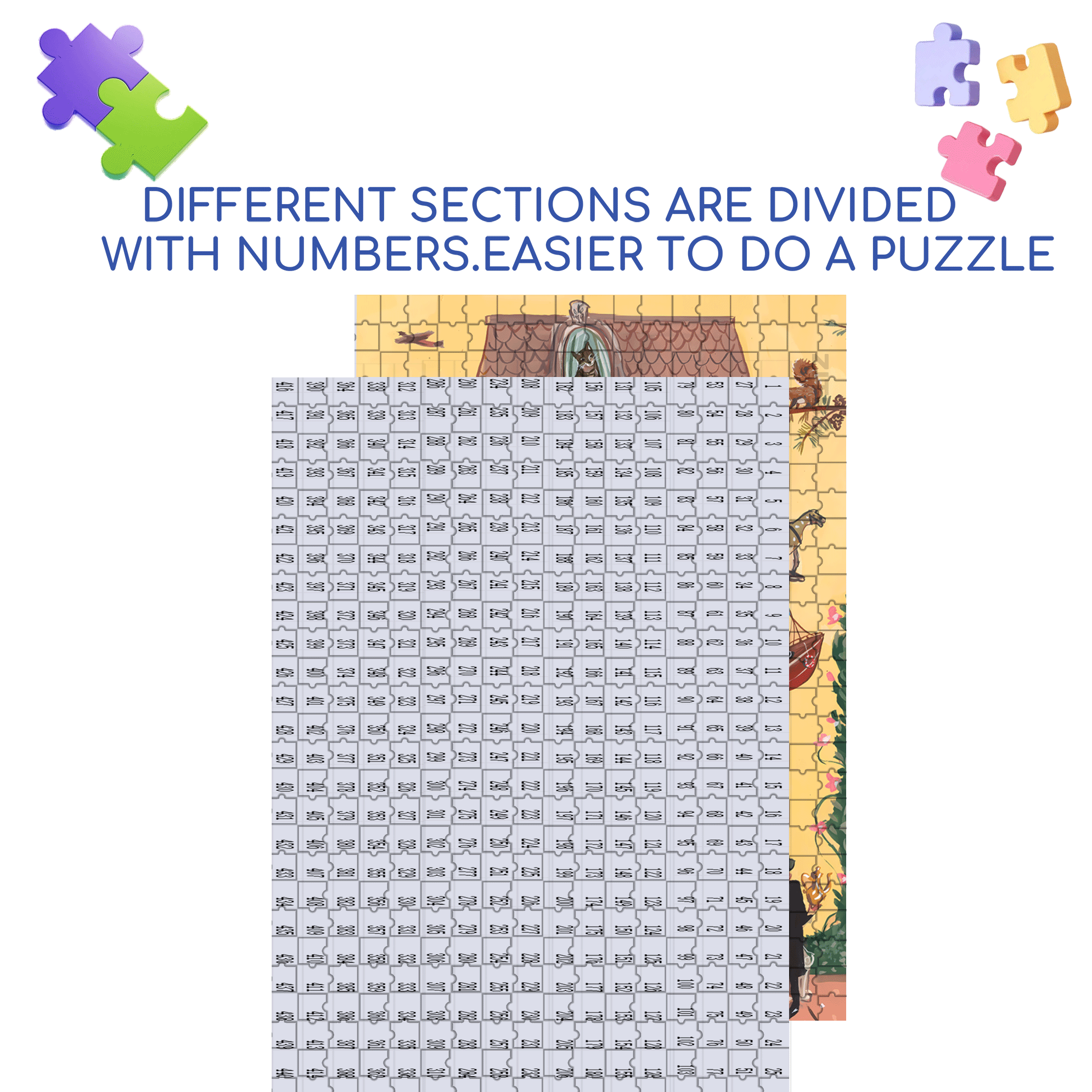 Treasure Trove 500pcs/1000pcs Jigsaw Puzzle, Scratch-Resistant, Interactive Family Game & Brain-Boosting DIY Decor, Perfect for Halloween, Christmas & New Year Gifts, Family Puzzle Game
