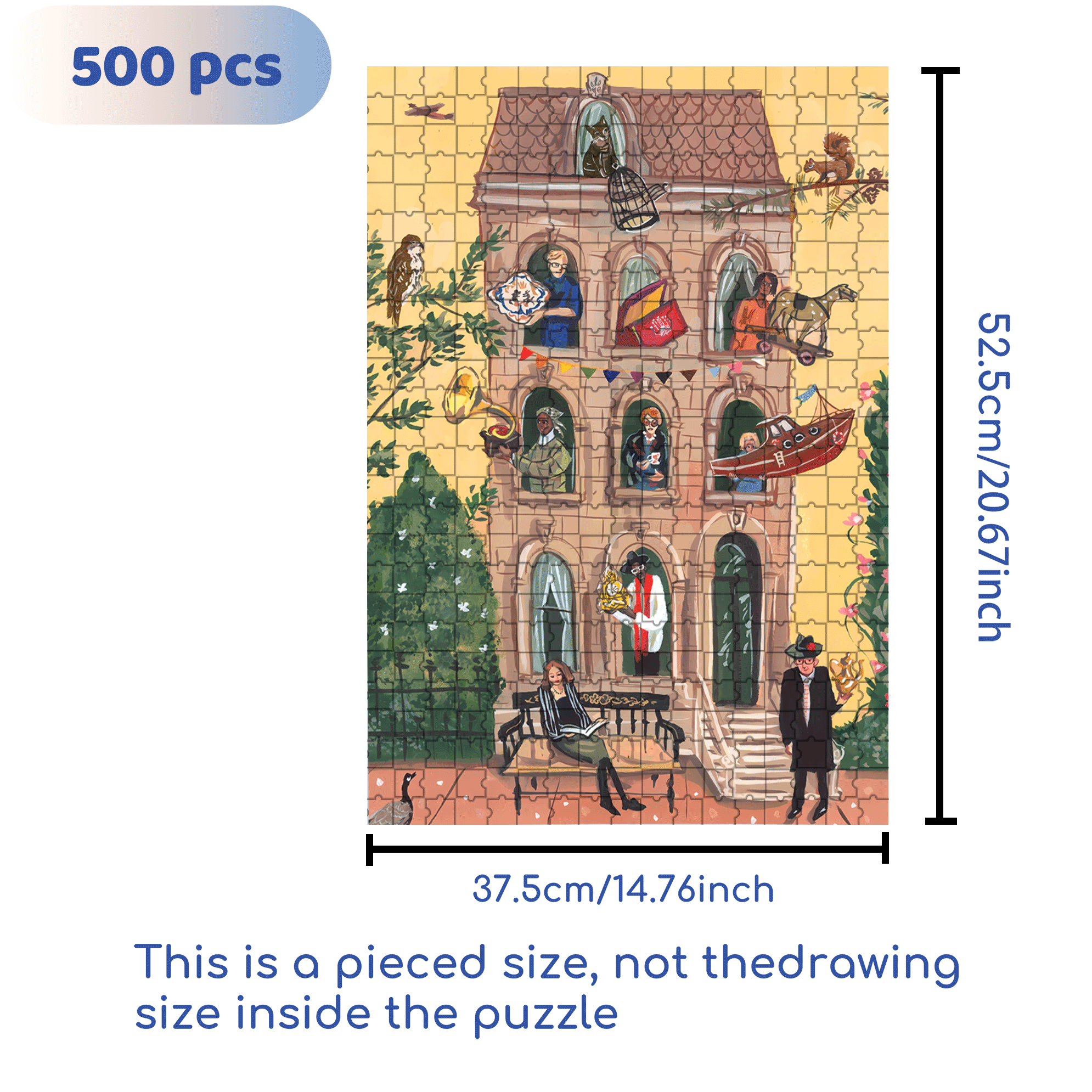 Treasure Trove 500pcs/1000pcs Jigsaw Puzzle, Scratch-Resistant, Interactive Family Game & Brain-Boosting DIY Decor, Perfect for Halloween, Christmas & New Year Gifts, Family Puzzle Game