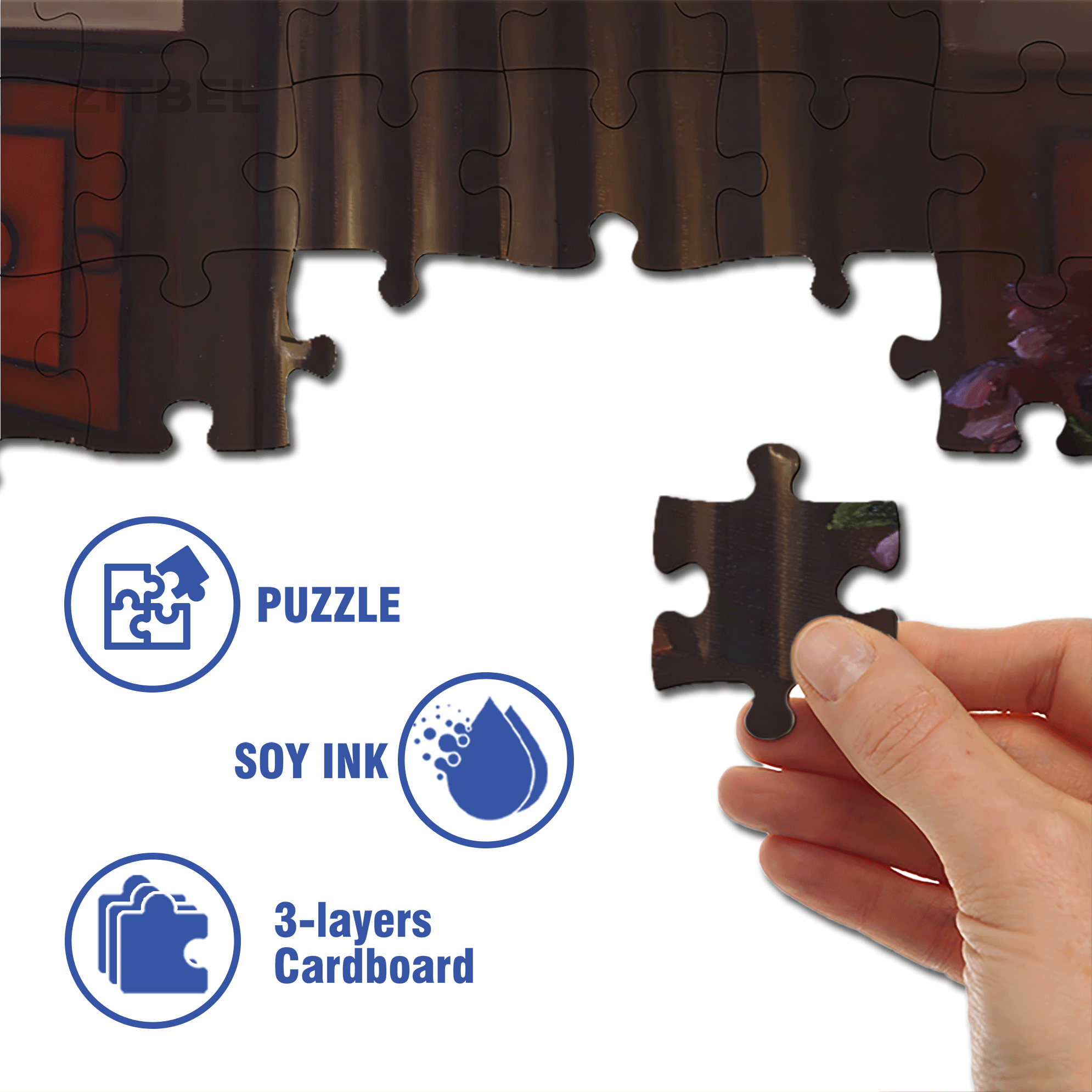Vampire's Back View 500pcs/1000pcs Jigsaw Puzzle, Scratch-Resistant, Interactive Family Game & Brain-Boosting DIY Decor, Perfect for Halloween, Christmas & New Year Gifts, Family Puzzle Game