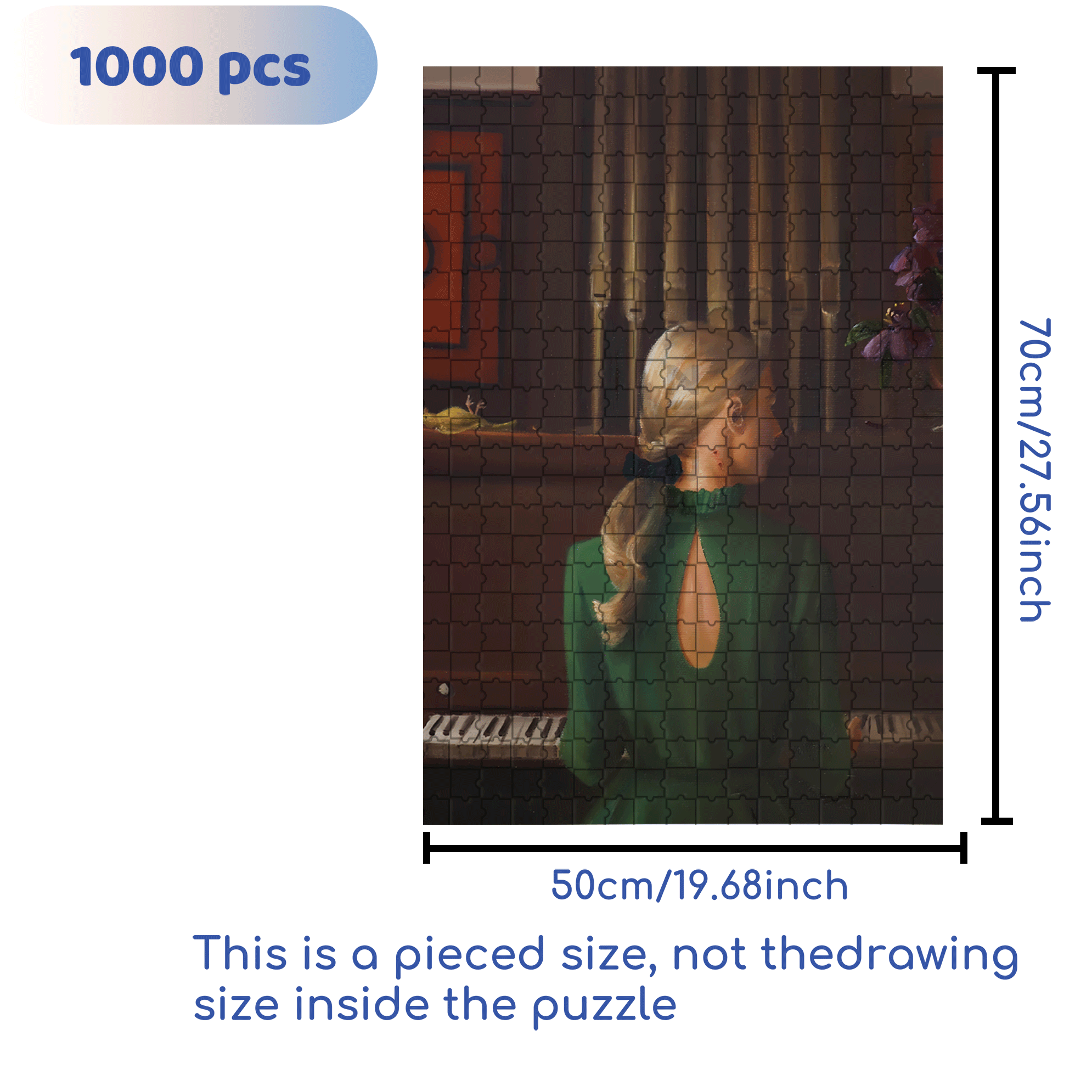 Vampire's Back View 500pcs/1000pcs Jigsaw Puzzle, Scratch-Resistant, Interactive Family Game & Brain-Boosting DIY Decor, Perfect for Halloween, Christmas & New Year Gifts, Family Puzzle Game