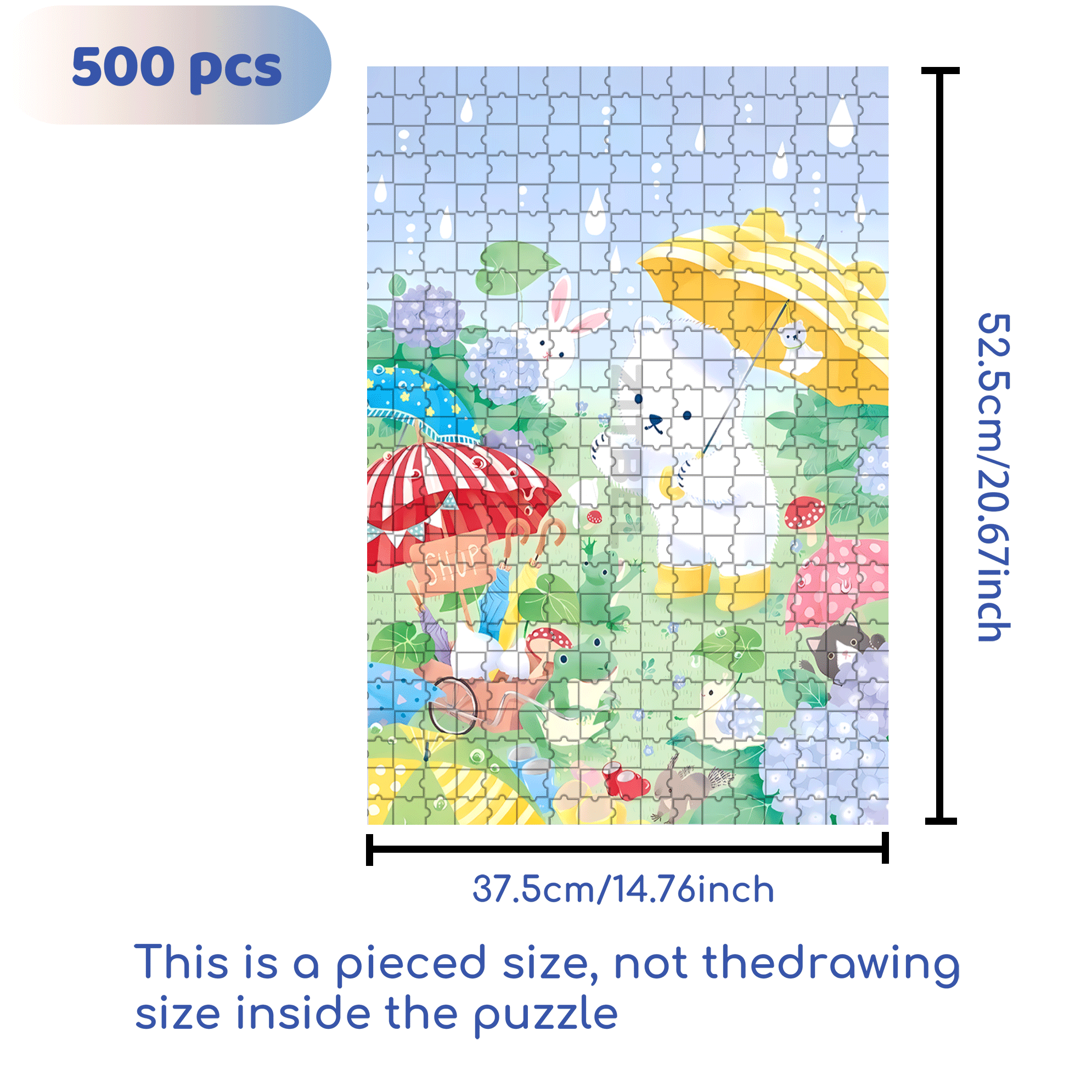 Yellow Rain Boots 500pcs/1000pcs Jigsaw Puzzle, Scratch-Resistant, Interactive Family Game & Brain-Boosting DIY Decor, Perfect for Halloween, Christmas & New Year Gifts, Family Puzzle Game