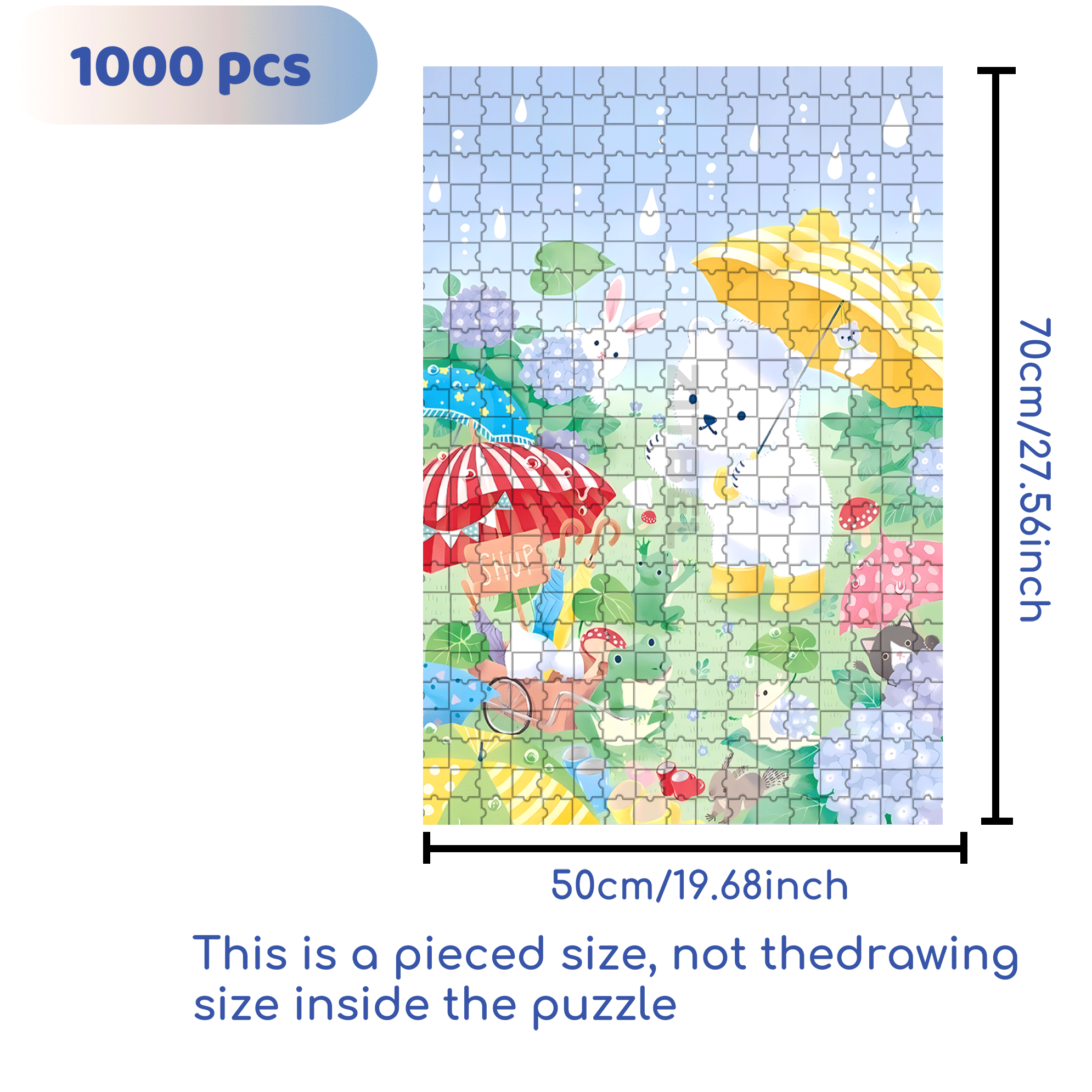 Yellow Rain Boots 500pcs/1000pcs Jigsaw Puzzle, Scratch-Resistant, Interactive Family Game & Brain-Boosting DIY Decor, Perfect for Halloween, Christmas & New Year Gifts, Family Puzzle Game