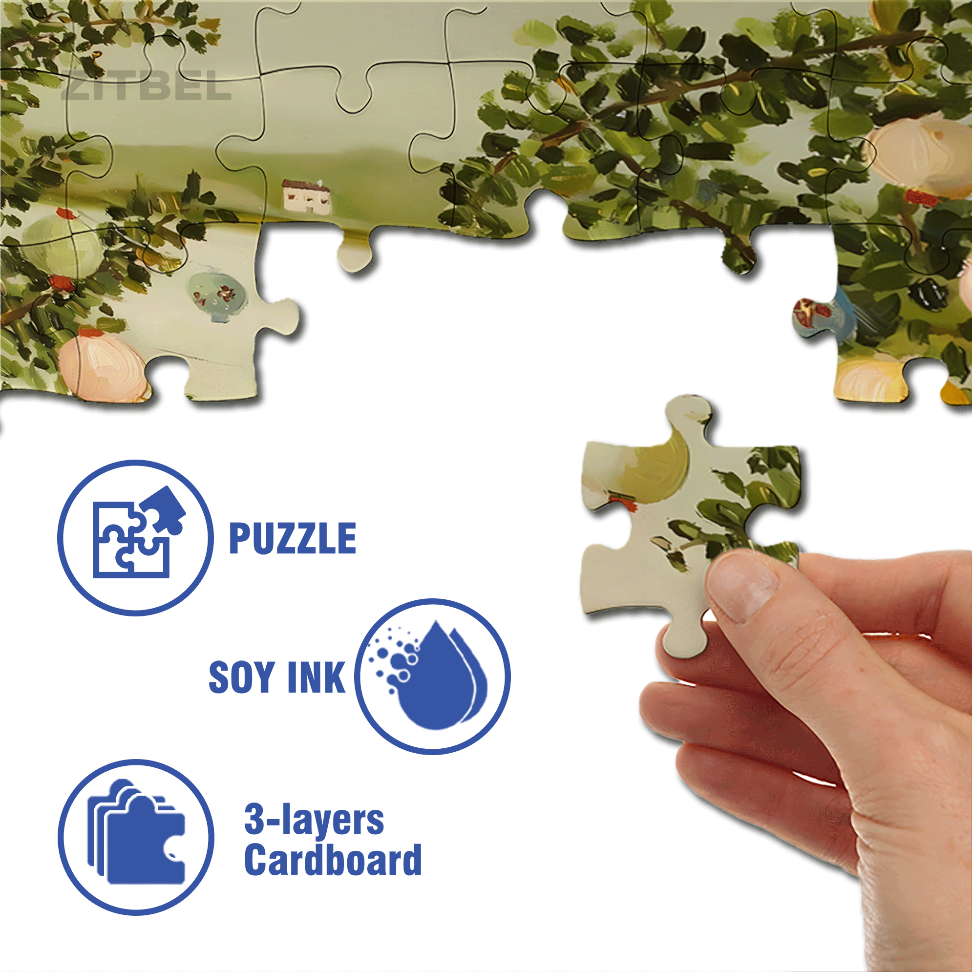 Afternoon 500pcs/1000pcs Jigsaw Puzzle, Scratch-Resistant, Interactive Family Game & Brain-Boosting DIY Decor, Perfect for Halloween, Christmas & New Year Gifts, Family Puzzle Game