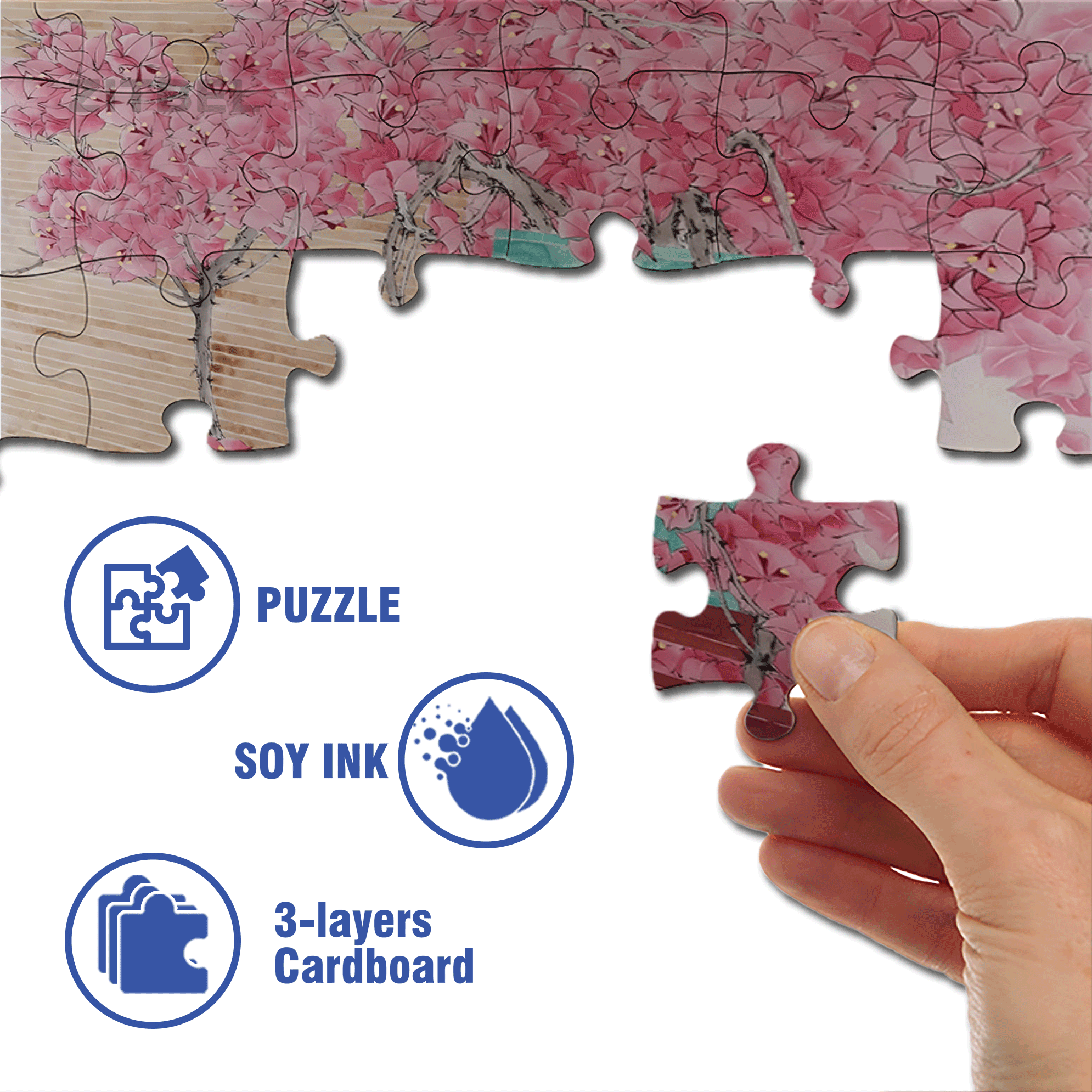 Butterfly Shadow 500pcs/1000pcs Jigsaw Puzzle, Scratch-Resistant, Interactive Family Game & Brain-Boosting DIY Decor, Perfect for Halloween, Christmas & New Year Gifts, Family Puzzle Game