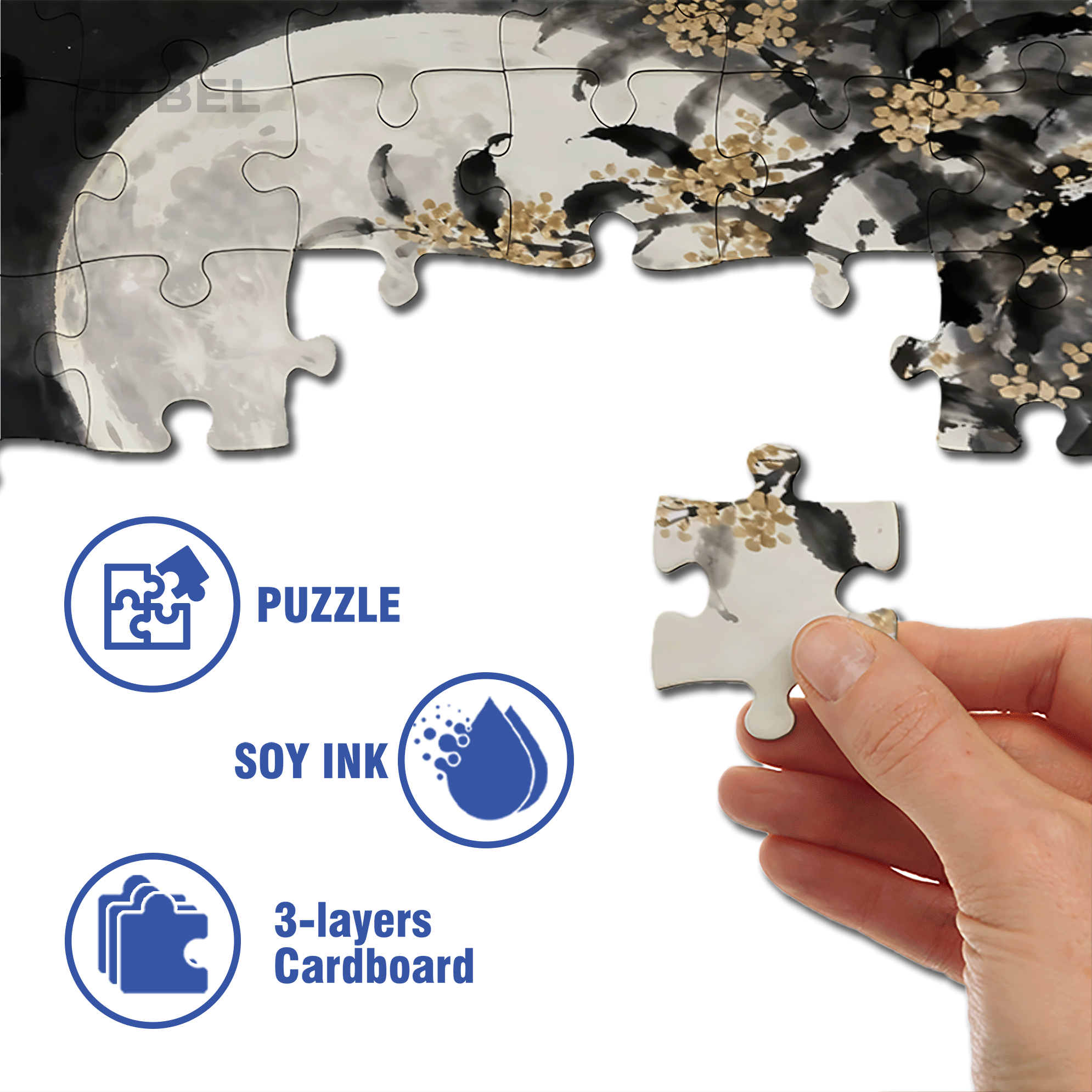 Chinese Moon Goddess 2 500pcs/1000pcs Jigsaw Puzzle, Scratch-Resistant, Interactive Family Game & Brain-Boosting DIY Decor, Perfect for Halloween, Christmas & New Year Gifts, Family Puzzle Game