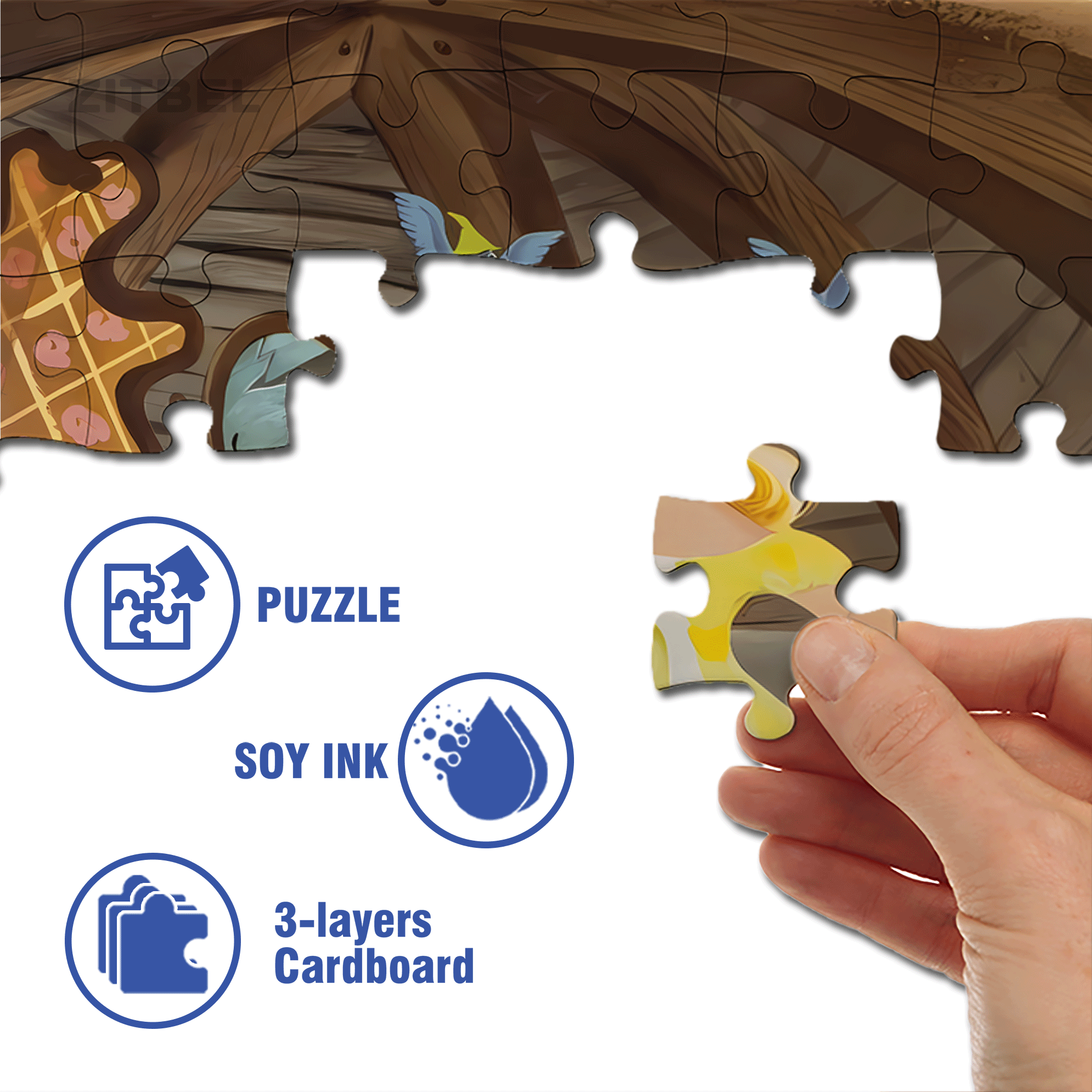 Cinderella 3 500pcs/1000pcs Jigsaw Puzzle, Scratch-Resistant, Interactive Family Game & Brain-Boosting DIY Decor, Perfect for Halloween, Christmas & New Year Gifts, Family Puzzle Game