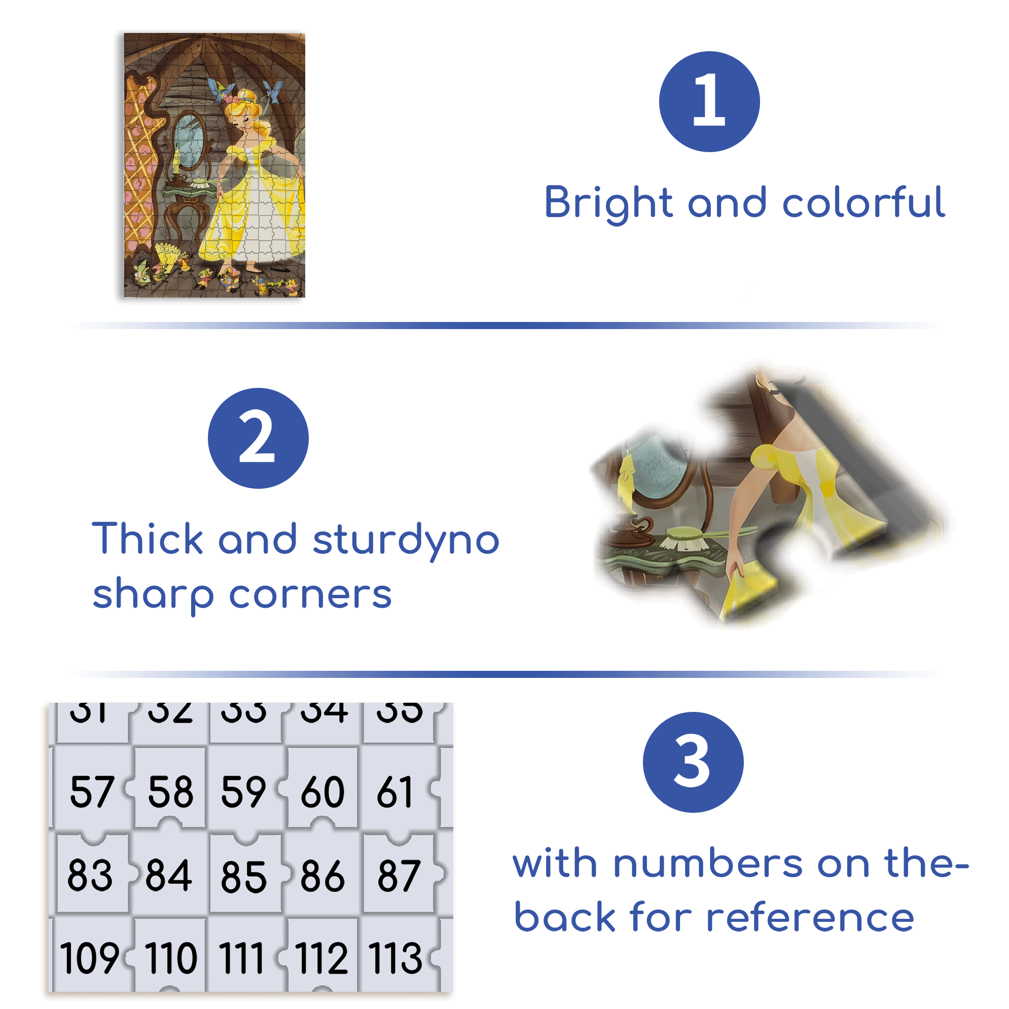 Cinderella 3 500pcs/1000pcs Jigsaw Puzzle, Scratch-Resistant, Interactive Family Game & Brain-Boosting DIY Decor, Perfect for Halloween, Christmas & New Year Gifts, Family Puzzle Game