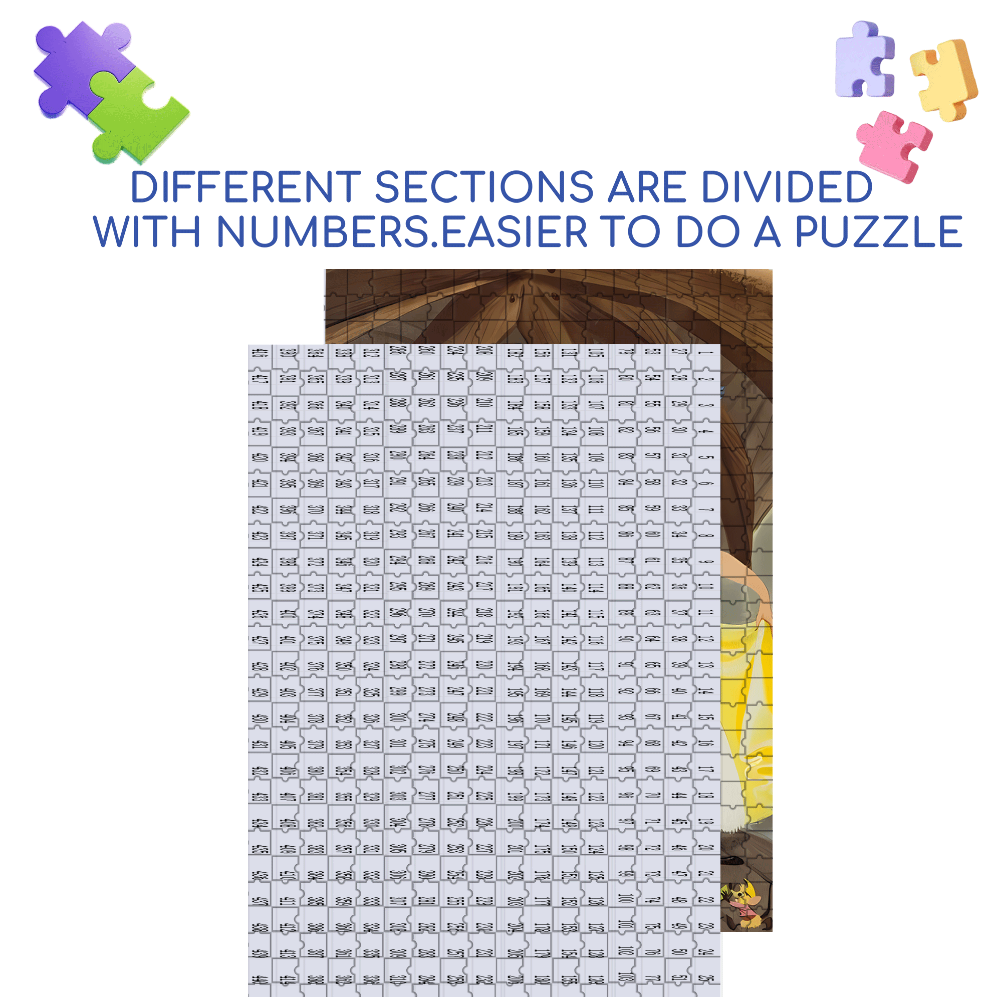 Cinderella 3 500pcs/1000pcs Jigsaw Puzzle, Scratch-Resistant, Interactive Family Game & Brain-Boosting DIY Decor, Perfect for Halloween, Christmas & New Year Gifts, Family Puzzle Game