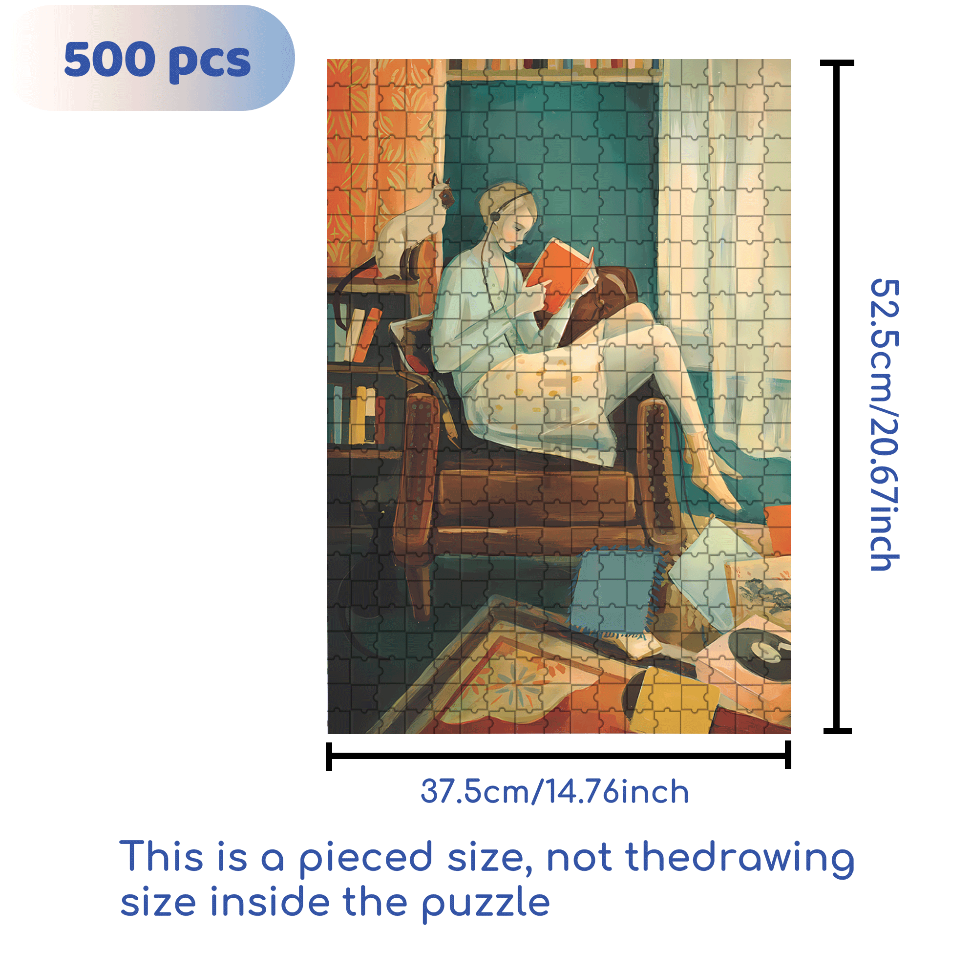 Eleanor's Room 500pcs/1000pcs Jigsaw Puzzle, Scratch-Resistant, Interactive Family Game & Brain-Boosting DIY Decor, Perfect for Halloween, Christmas & New Year Gifts, Family Puzzle Game