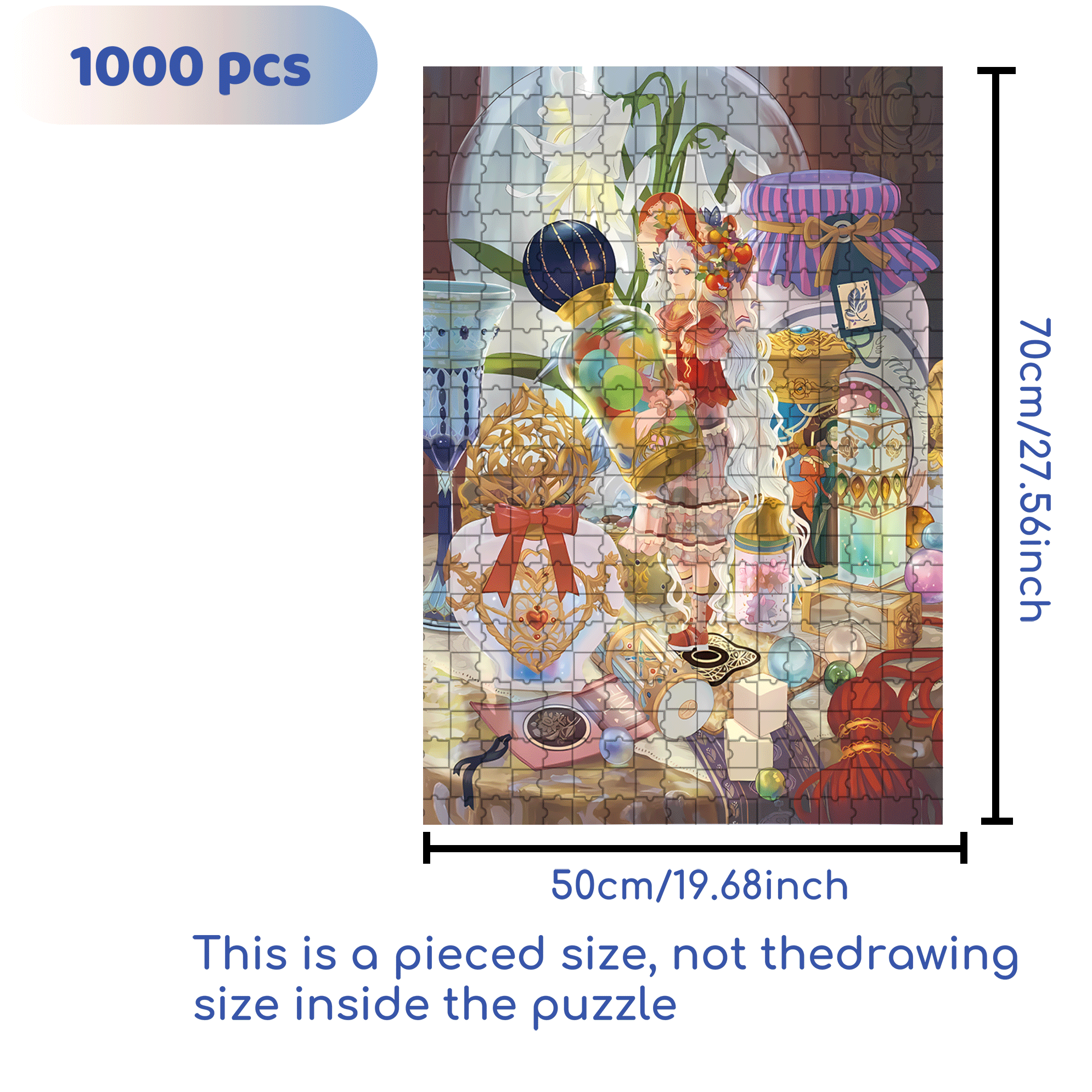 Fairy Tales 500pcs/1000pcs Jigsaw Puzzle, Scratch-Resistant, Interactive Family Game & Brain-Boosting DIY Decor, Perfect for Halloween, Christmas & New Year Gifts, Family Puzzle Game