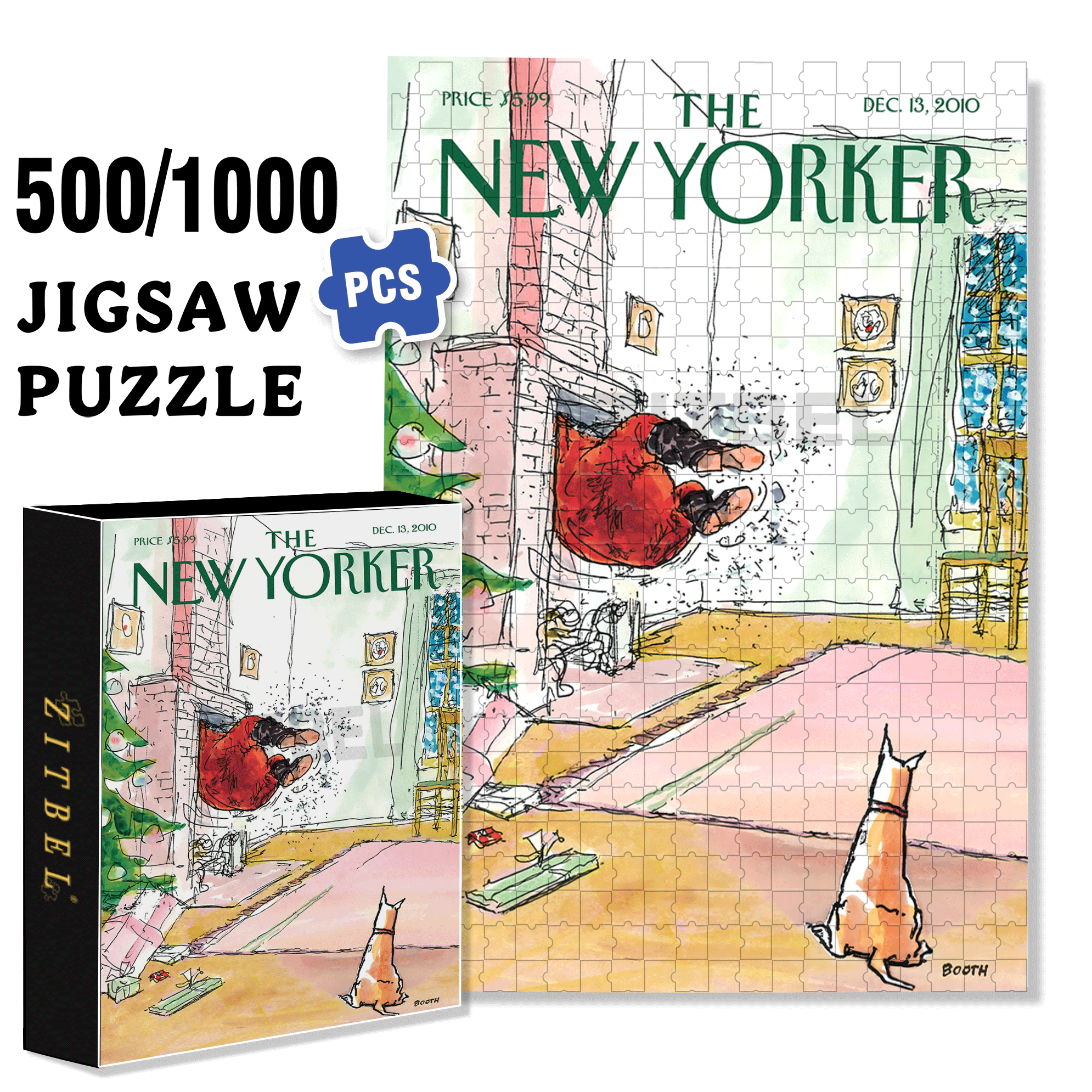 Falling From The Sky 500pcs/1000pcs Jigsaw Puzzle, Scratch-Resistant, Interactive Family Game & Brain-Boosting DIY Decor, Perfect for Halloween, Christmas & New Year Gifts, Family Puzzle Game
