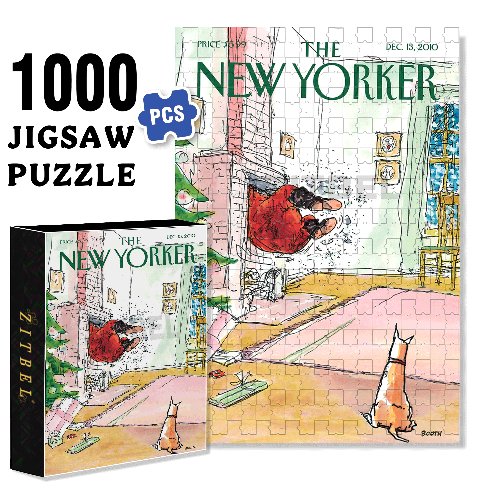 Falling From The Sky 500pcs/1000pcs Jigsaw Puzzle, Scratch-Resistant, Interactive Family Game & Brain-Boosting DIY Decor, Perfect for Halloween, Christmas & New Year Gifts, Family Puzzle Game
