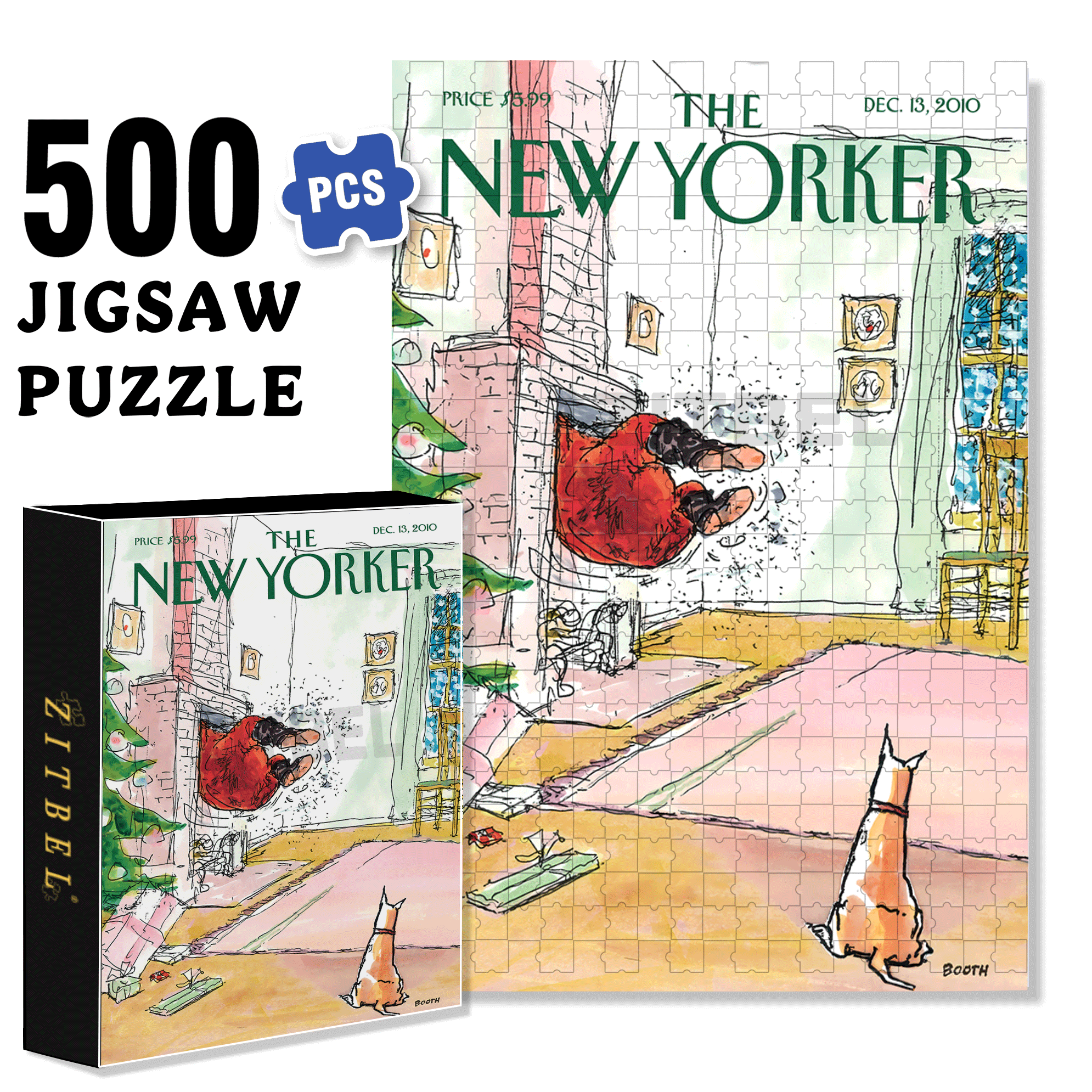 Falling From The Sky 500pcs/1000pcs Jigsaw Puzzle, Scratch-Resistant, Interactive Family Game & Brain-Boosting DIY Decor, Perfect for Halloween, Christmas & New Year Gifts, Family Puzzle Game