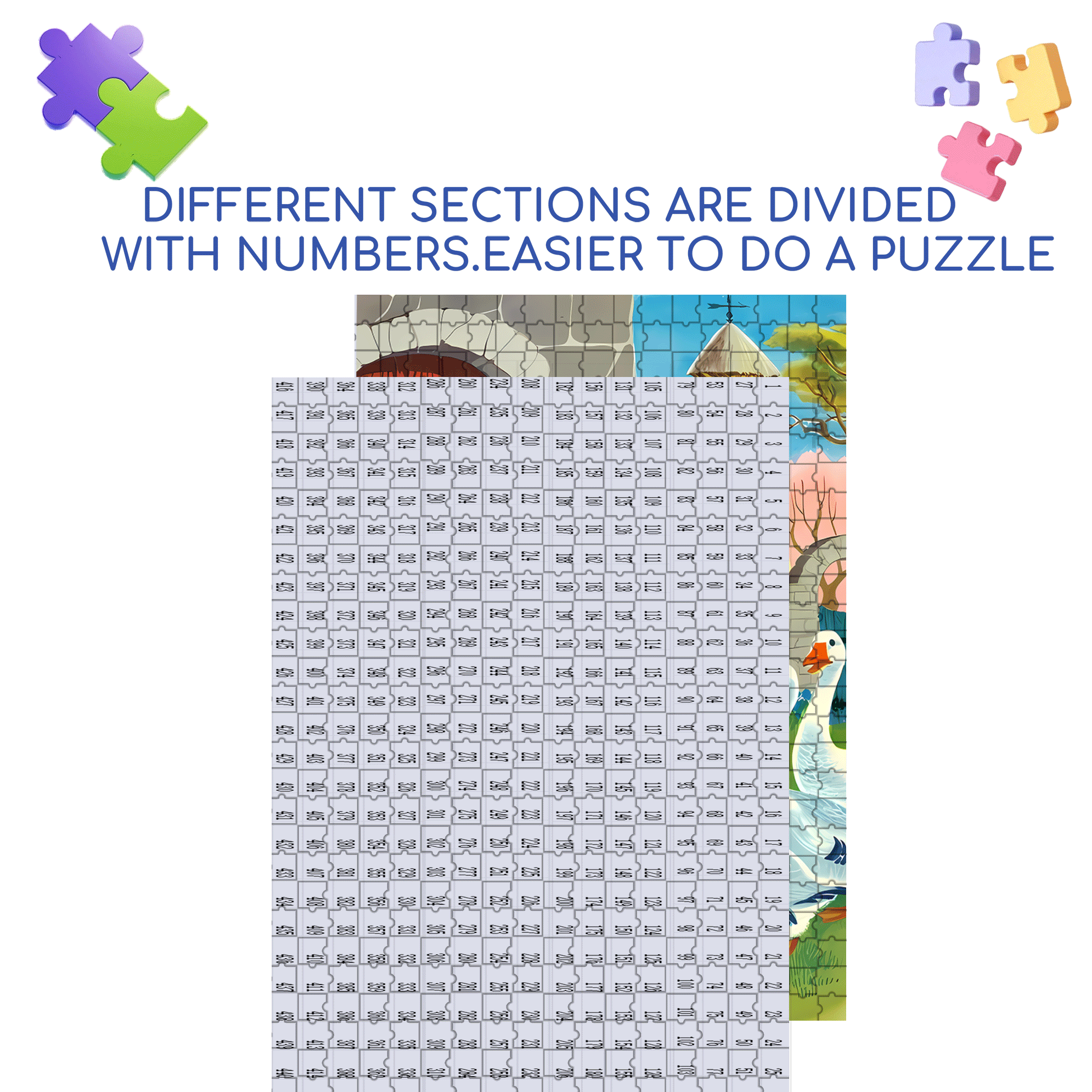 Feeding Poultry 500pcs/1000pcs Jigsaw Puzzle, Scratch-Resistant, Interactive Family Game & Brain-Boosting DIY Decor, Perfect for Halloween, Christmas & New Year Gifts, Family Puzzle Game