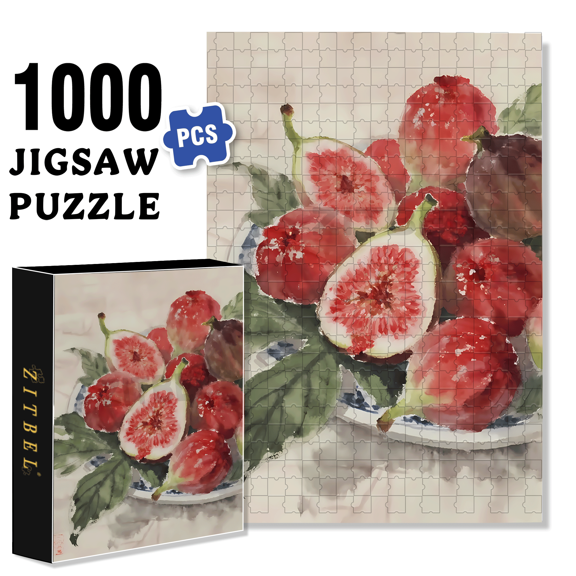 Fig 500pcs/1000pcs Jigsaw Puzzle, Scratch-Resistant, Interactive Family Game & Brain-Boosting DIY Decor, Perfect for Halloween, Christmas & New Year Gifts, Family Puzzle Game