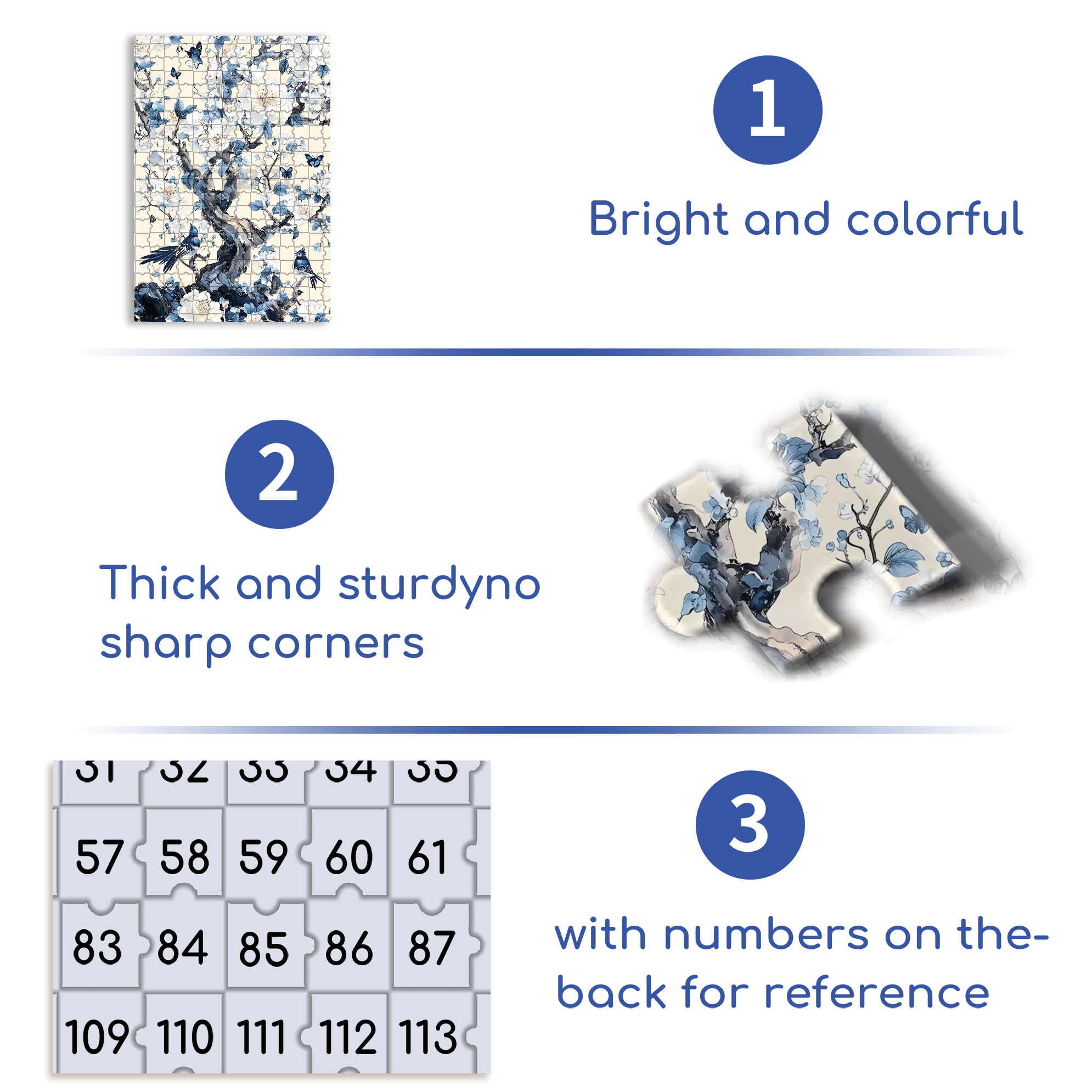 Flowers Bloom And Wealth 500pcs/1000pcs Jigsaw Puzzle, Scratch-Resistant, Interactive Family Game & Brain-Boosting DIY Decor, Perfect for Halloween, Christmas & New Year Gifts, Family Puzzle Game