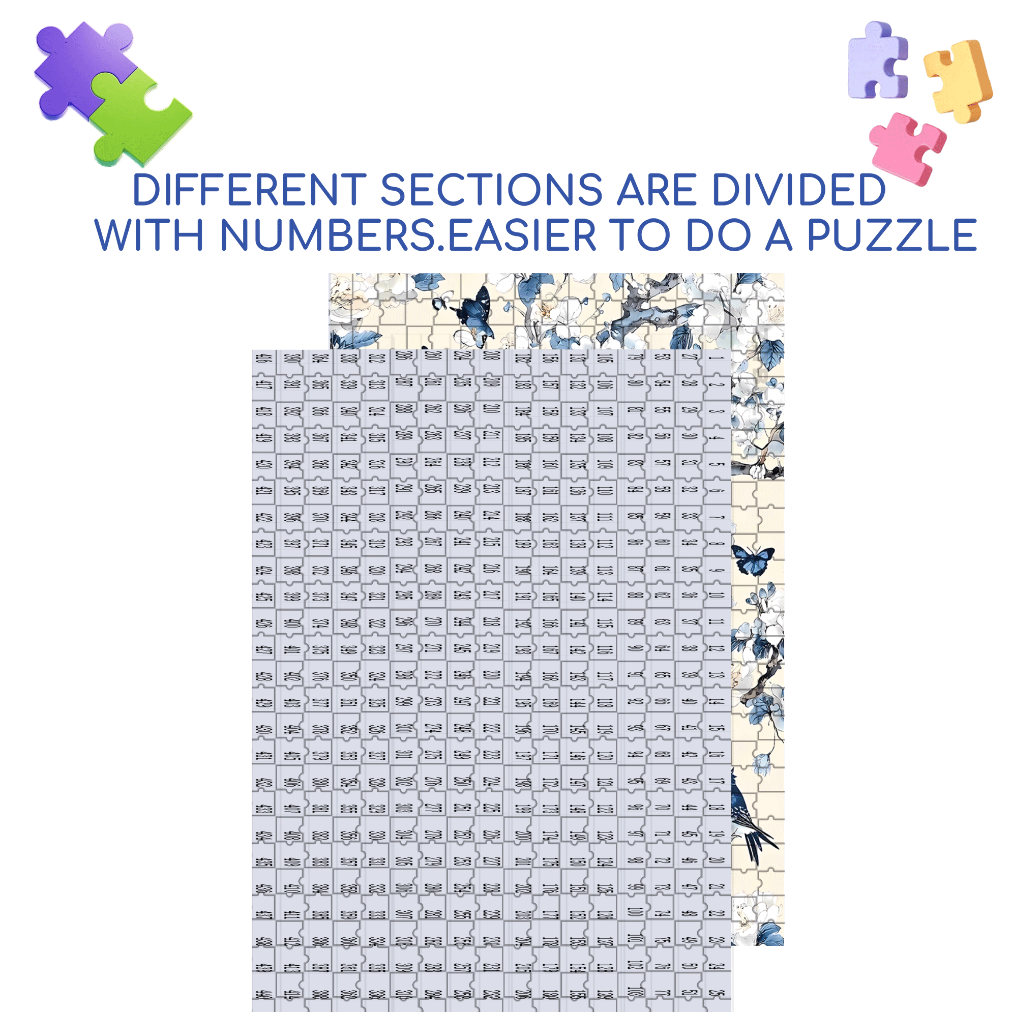 Flowers Bloom And Wealth 500pcs/1000pcs Jigsaw Puzzle, Scratch-Resistant, Interactive Family Game & Brain-Boosting DIY Decor, Perfect for Halloween, Christmas & New Year Gifts, Family Puzzle Game