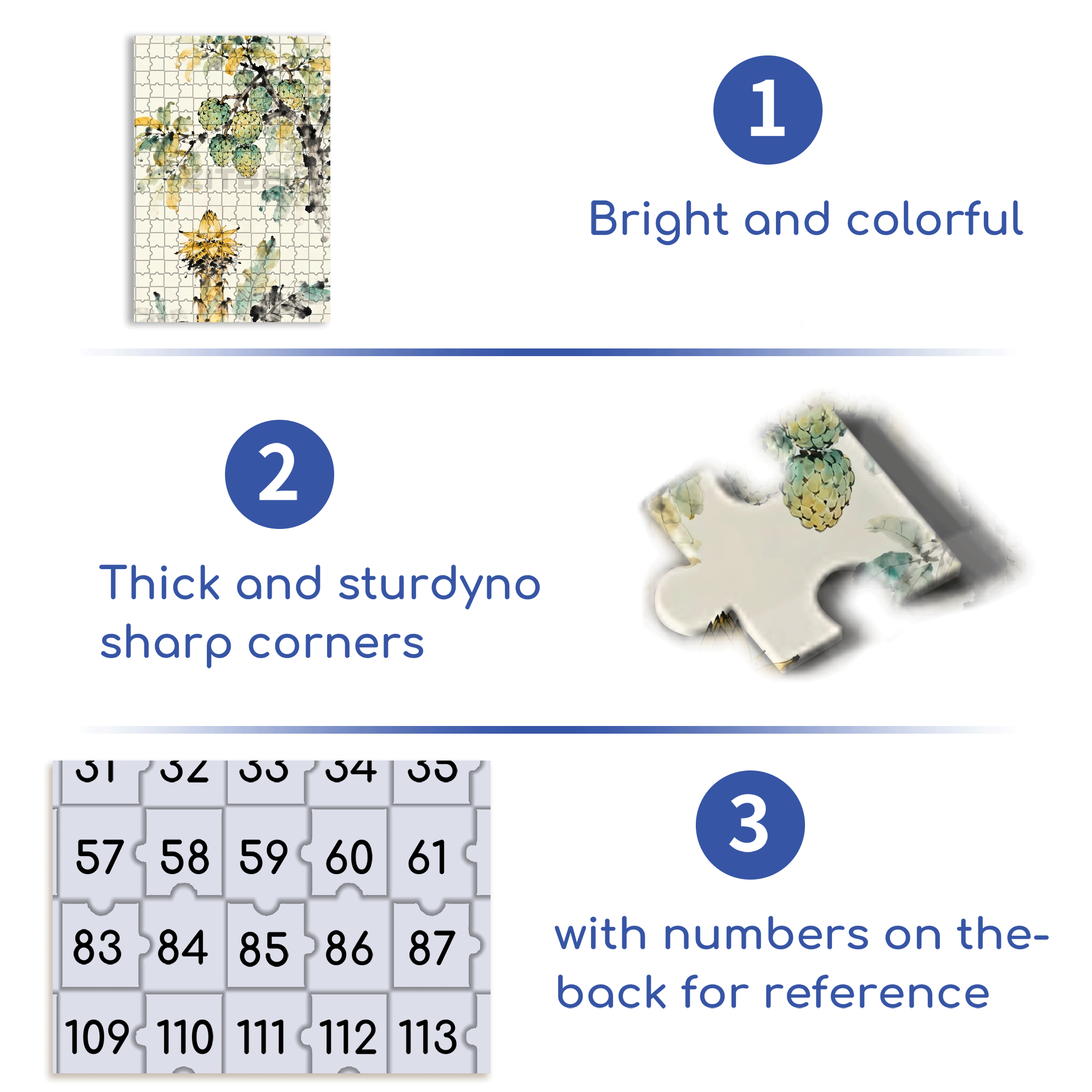 Guava 500pcs/1000pcs Jigsaw Puzzle, Scratch-Resistant, Interactive Family Game & Brain-Boosting DIY Decor, Perfect for Halloween, Christmas & New Year Gifts, Family Puzzle Game