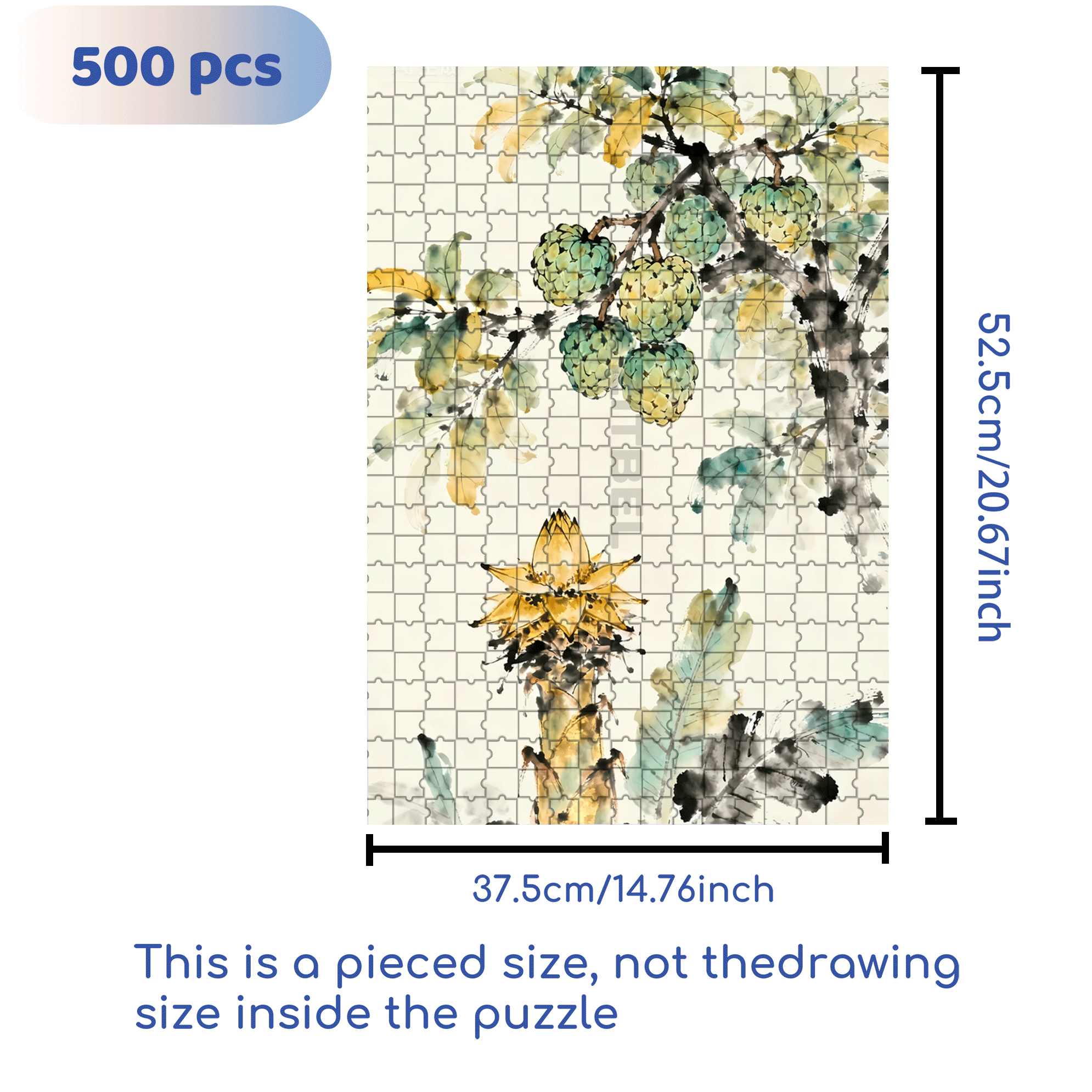 Guava 500pcs/1000pcs Jigsaw Puzzle, Scratch-Resistant, Interactive Family Game & Brain-Boosting DIY Decor, Perfect for Halloween, Christmas & New Year Gifts, Family Puzzle Game