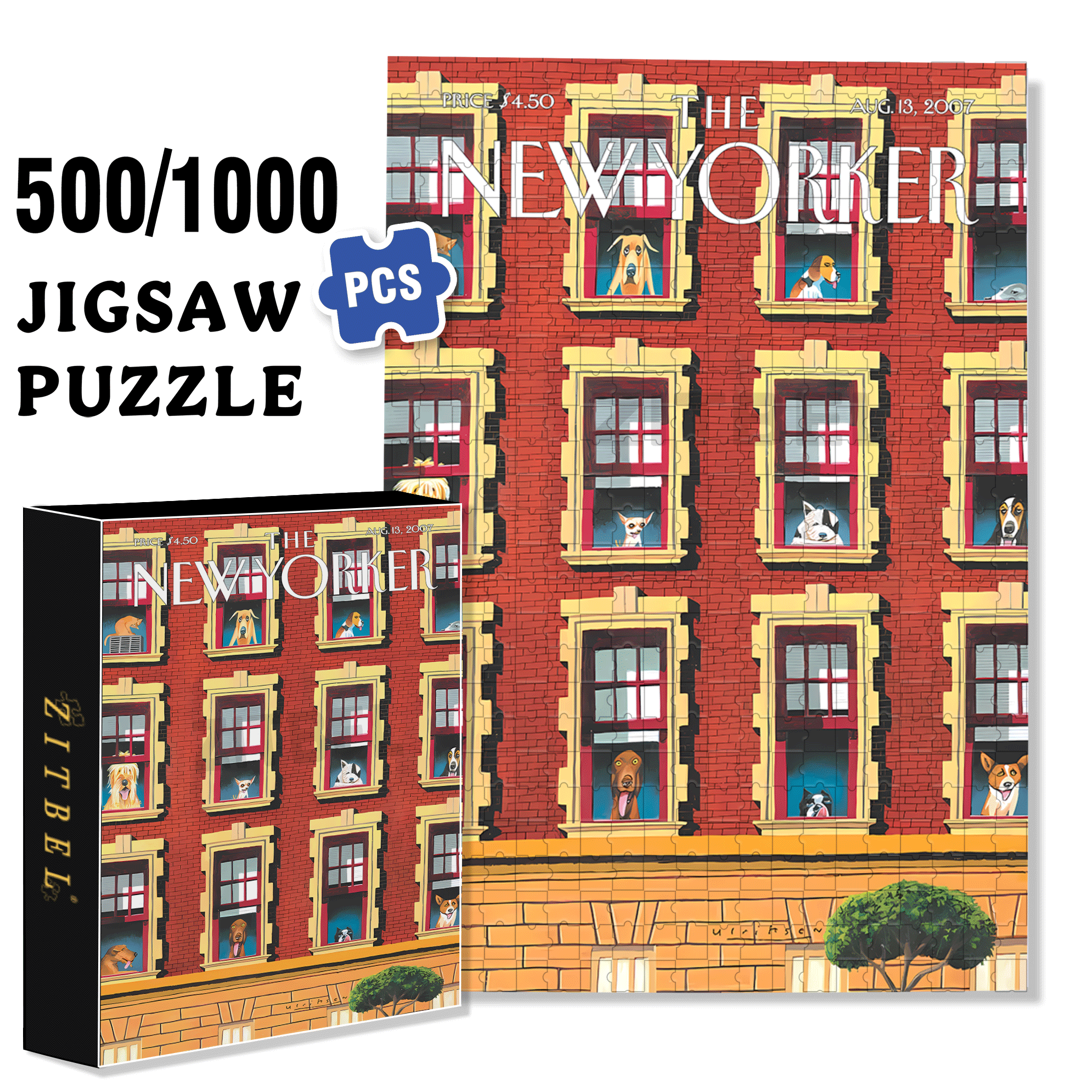 Hot Dogs 500pcs/1000pcs Jigsaw Puzzle, Scratch-Resistant, Interactive Family Game & Brain-Boosting DIY Decor, Perfect for Halloween, Christmas & New Year Gifts, Family Puzzle Game