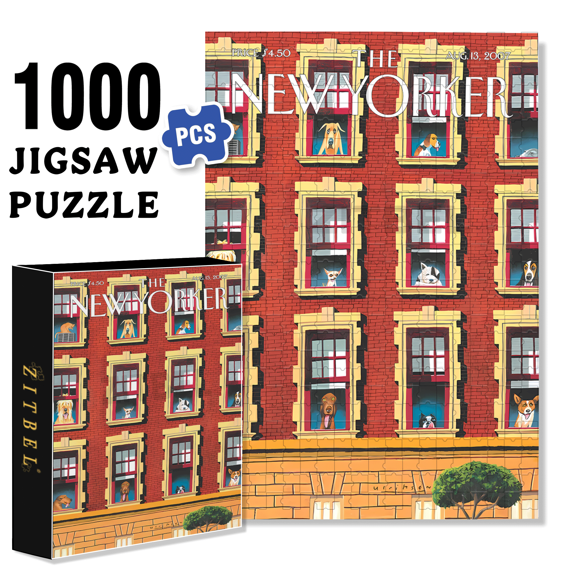Hot Dogs 500pcs/1000pcs Jigsaw Puzzle, Scratch-Resistant, Interactive Family Game & Brain-Boosting DIY Decor, Perfect for Halloween, Christmas & New Year Gifts, Family Puzzle Game