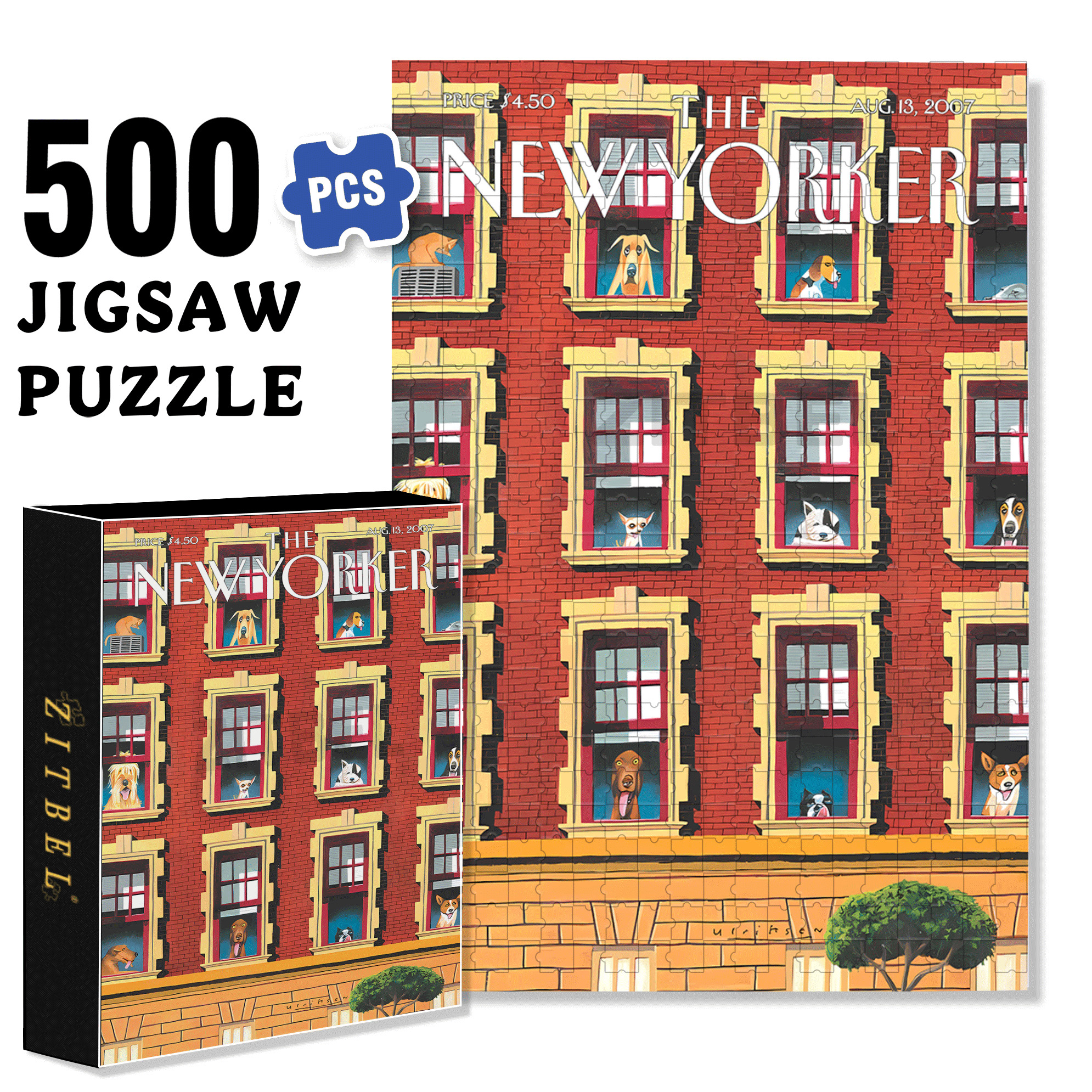 Hot Dogs 500pcs/1000pcs Jigsaw Puzzle, Scratch-Resistant, Interactive Family Game & Brain-Boosting DIY Decor, Perfect for Halloween, Christmas & New Year Gifts, Family Puzzle Game