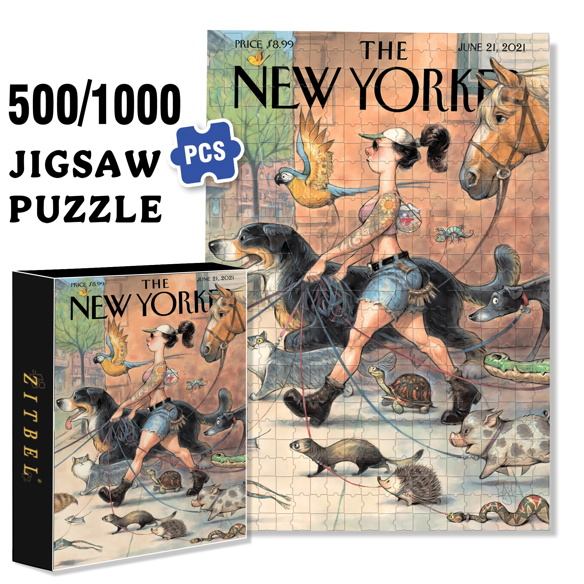Local Fauna 500pcs/1000pcs Jigsaw Puzzle, Scratch-Resistant, Interactive Family Game & Brain-Boosting DIY Decor, Perfect for Halloween, Christmas & New Year Gifts, Family Puzzle Game