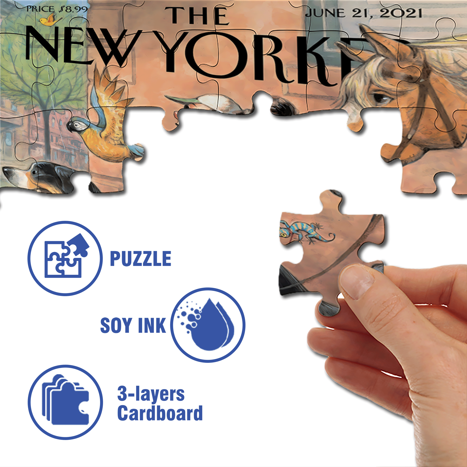 Local Fauna 500pcs/1000pcs Jigsaw Puzzle, Scratch-Resistant, Interactive Family Game & Brain-Boosting DIY Decor, Perfect for Halloween, Christmas & New Year Gifts, Family Puzzle Game