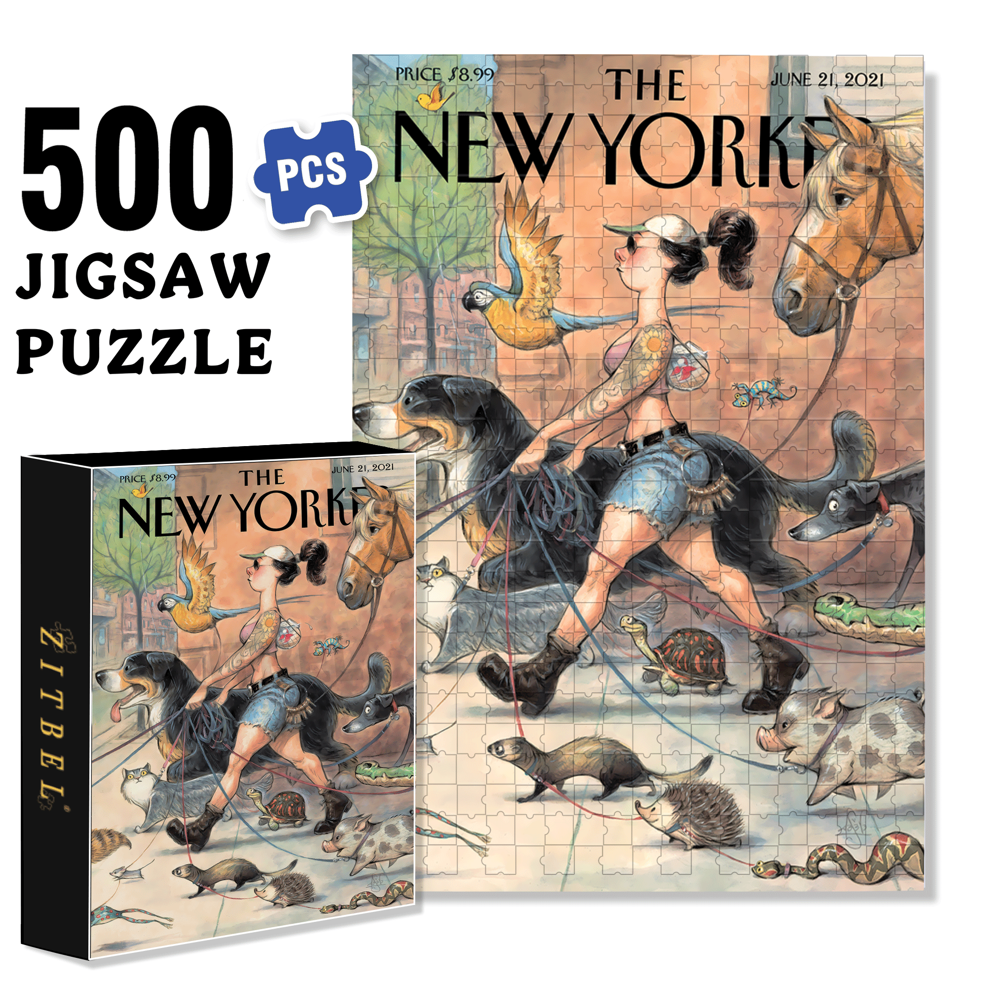 Local Fauna 500pcs/1000pcs Jigsaw Puzzle, Scratch-Resistant, Interactive Family Game & Brain-Boosting DIY Decor, Perfect for Halloween, Christmas & New Year Gifts, Family Puzzle Game