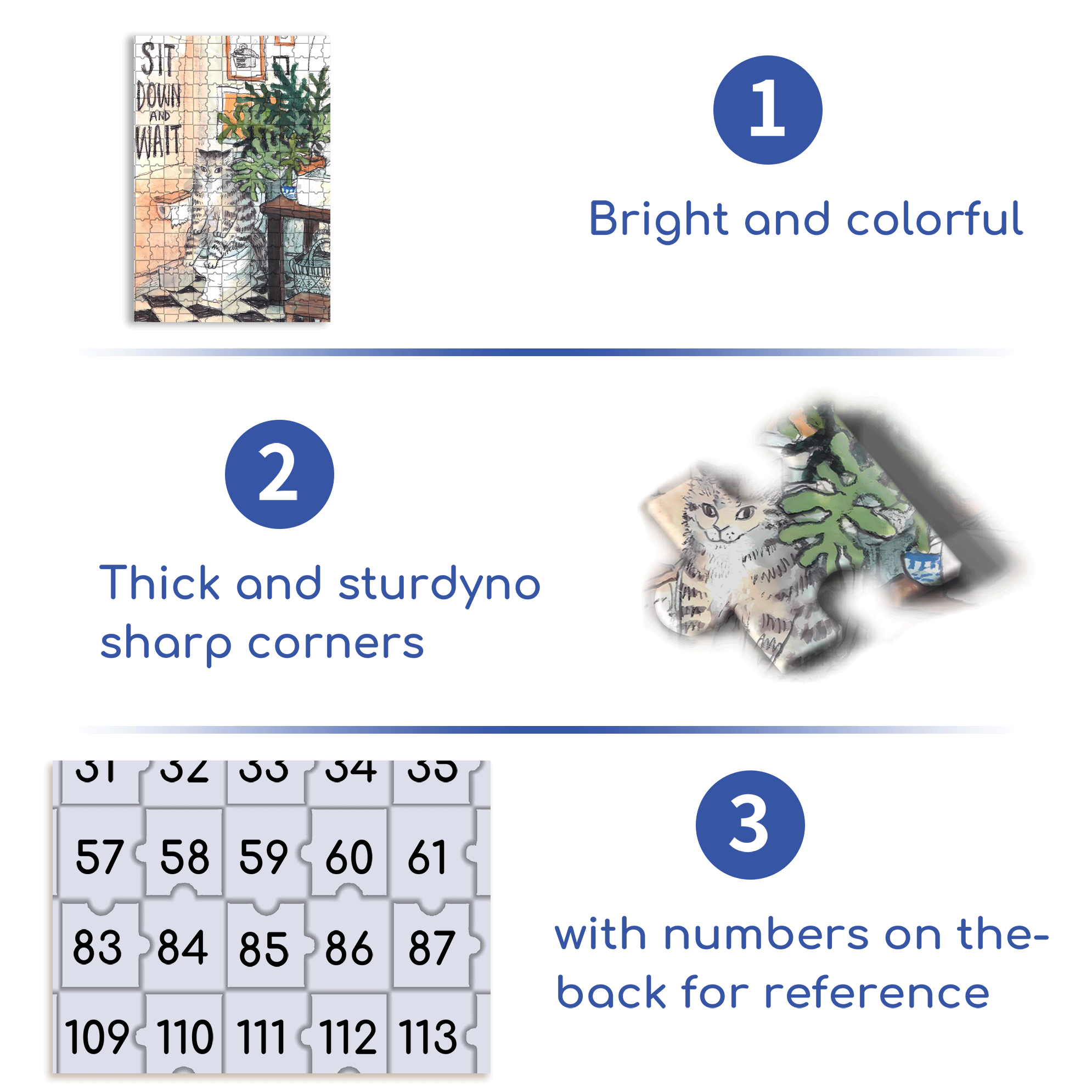Meow's Life Diary  500pcs/1000pcs Jigsaw Puzzle, Scratch-Resistant, Interactive Family Game & Brain-Boosting DIY Decor, Perfect for Halloween, Christmas & New Year Gifts, Family Puzzle Game