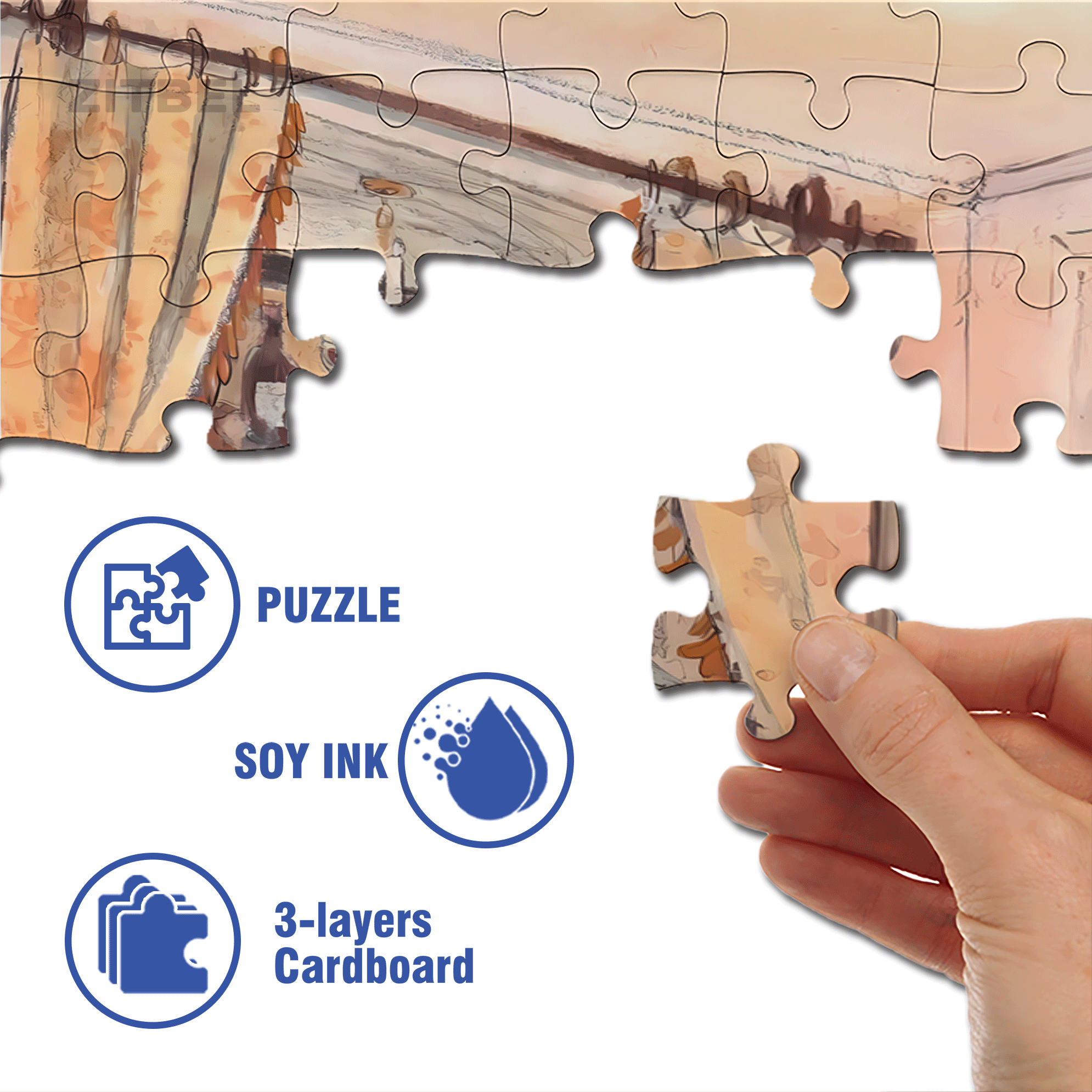 Meow's Life Diary 2 500pcs/1000pcs Jigsaw Puzzle, Scratch-Resistant, Interactive Family Game & Brain-Boosting DIY Decor, Perfect for Halloween, Christmas & New Year Gifts, Family Puzzle Game