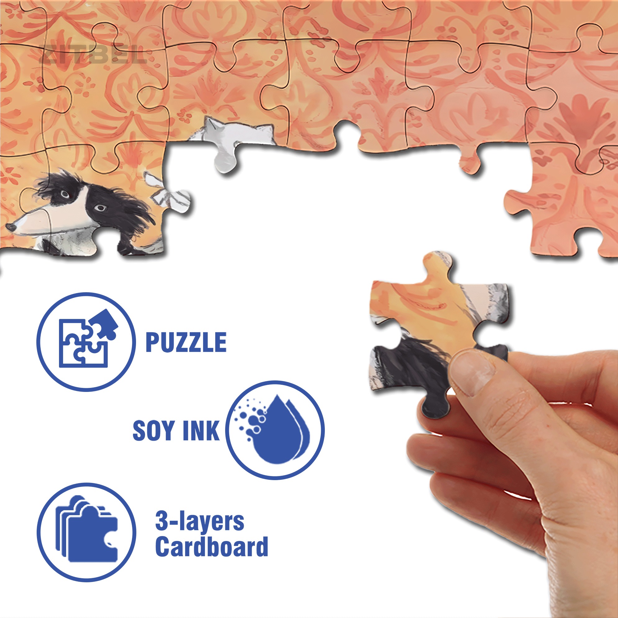 Meow's Life Diary 4 500pcs/1000pcs Jigsaw Puzzle, Scratch-Resistant, Interactive Family Game & Brain-Boosting DIY Decor, Perfect for Halloween, Christmas & New Year Gifts, Family Puzzle Game
