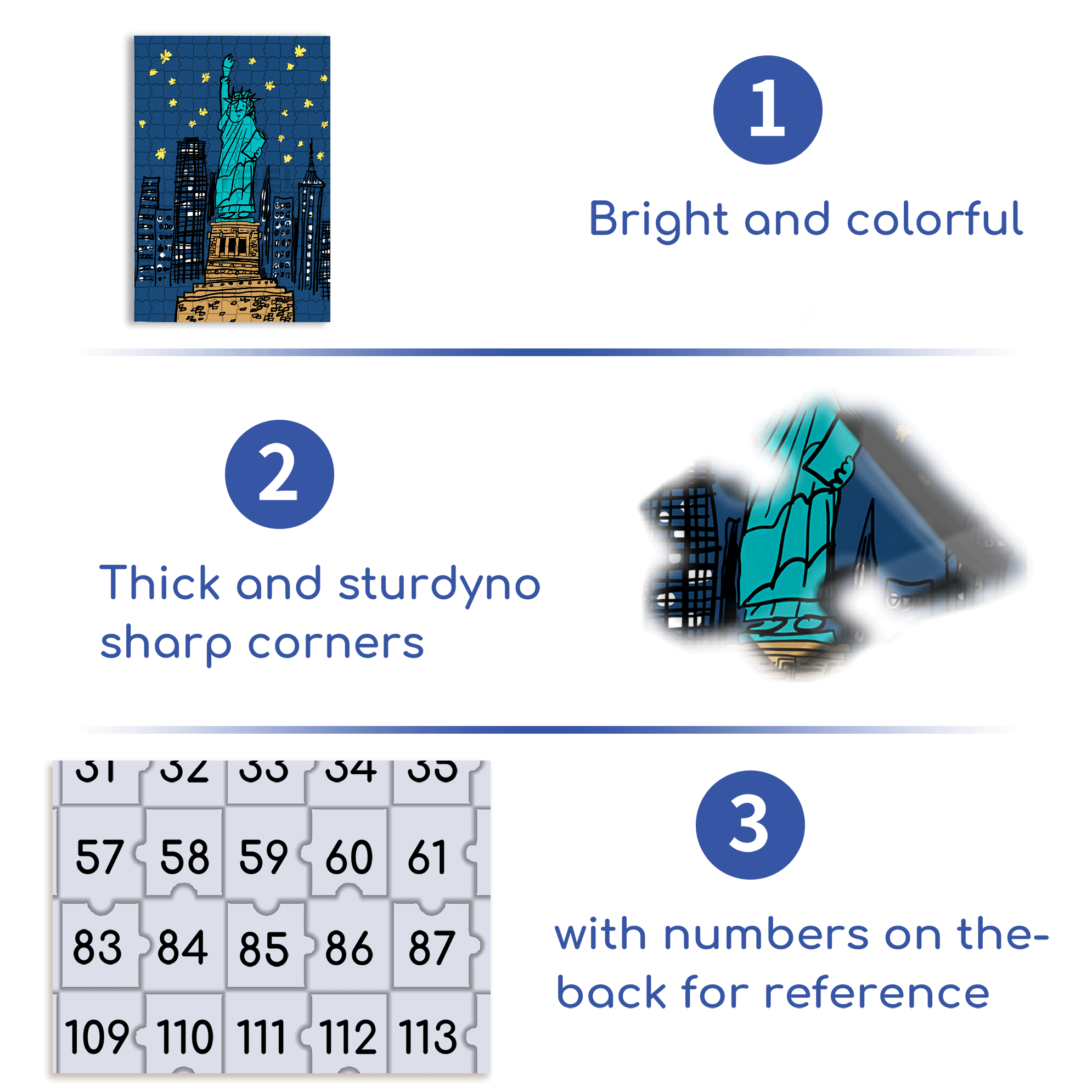 N.Y City 500pcs/1000pcs Jigsaw Puzzle, Scratch-Resistant, Interactive Family Game & Brain-Boosting DIY Decor, Perfect for Halloween, Christmas & New Year Gifts, Family Puzzle Game