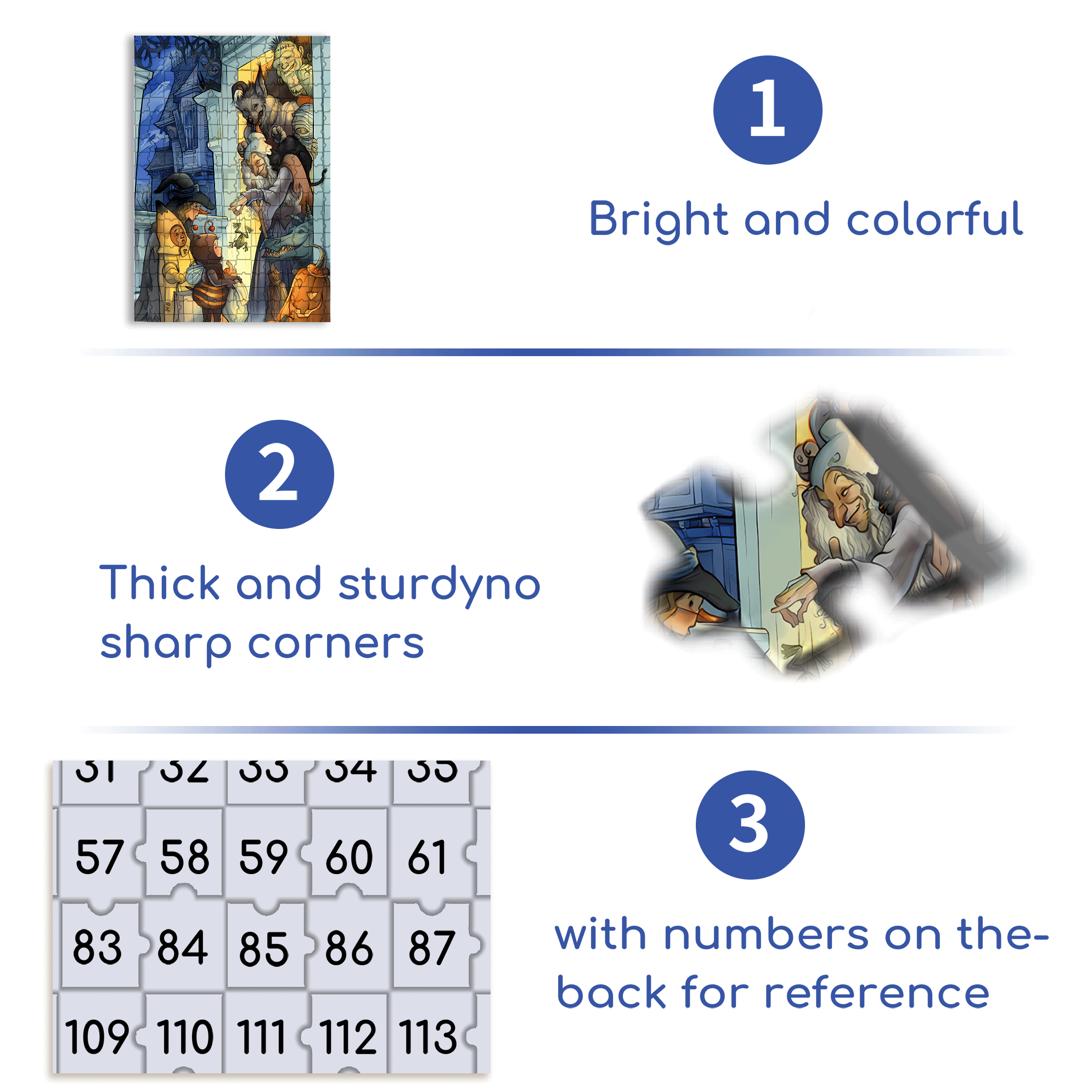 Oh So Cute! 500pcs/1000pcs Jigsaw Puzzle, Scratch-Resistant, Interactive Family Game & Brain-Boosting DIY Decor, Perfect for Halloween, Christmas & New Year Gifts, Family Puzzle Game