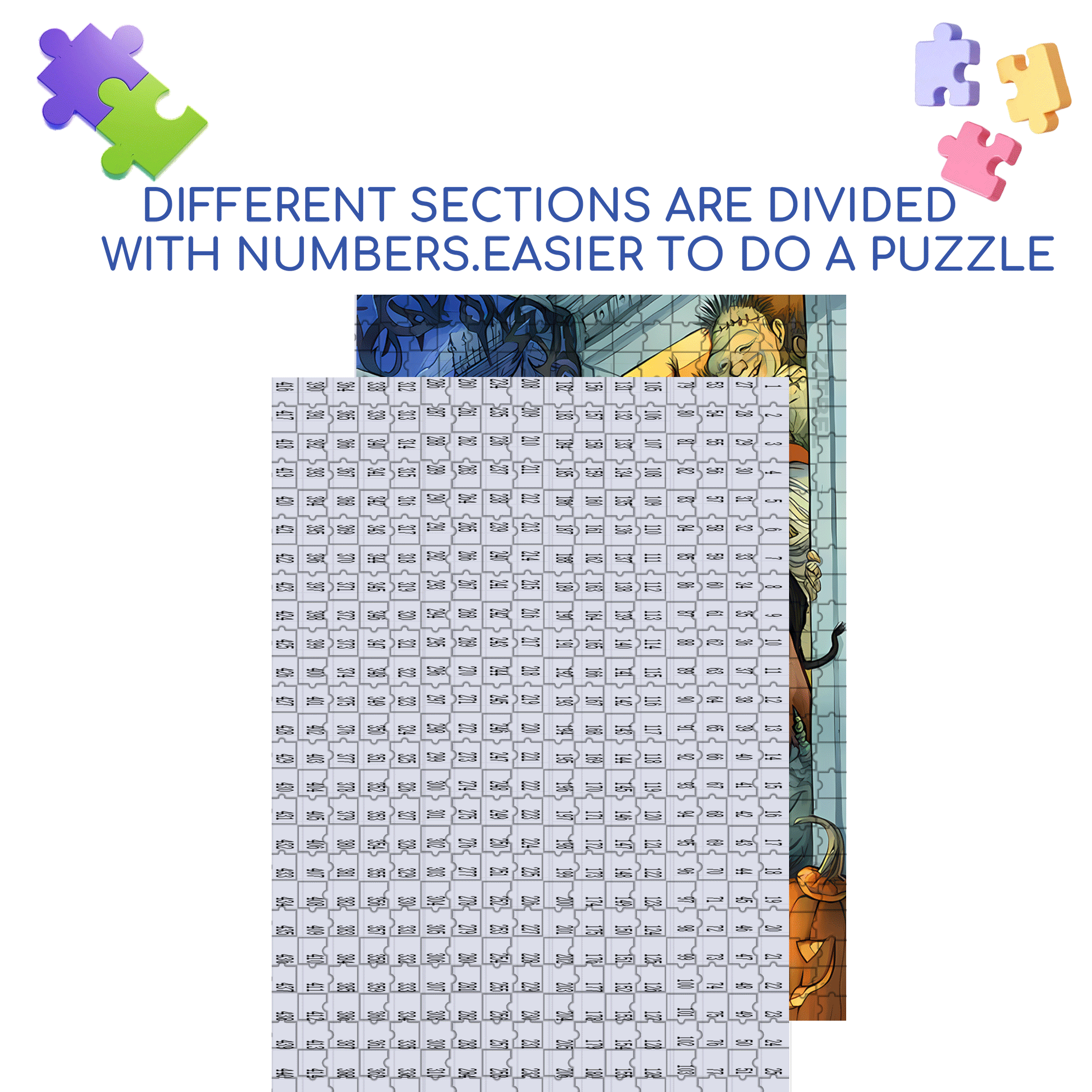 Oh So Cute! 500pcs/1000pcs Jigsaw Puzzle, Scratch-Resistant, Interactive Family Game & Brain-Boosting DIY Decor, Perfect for Halloween, Christmas & New Year Gifts, Family Puzzle Game
