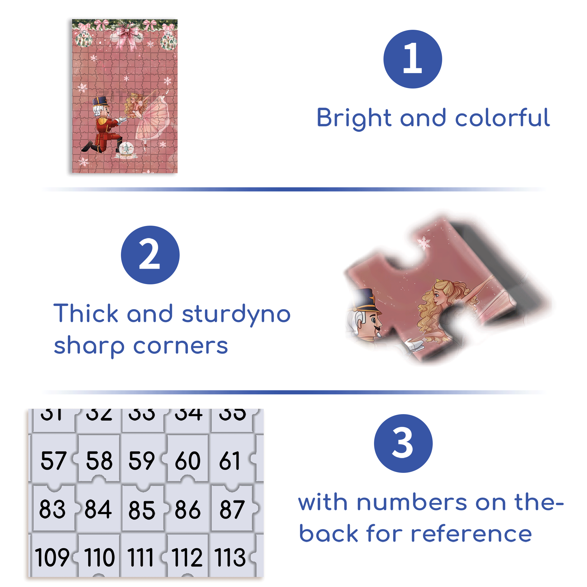 Pas de Deux 500pcs/1000pcs Jigsaw Puzzle, Scratch-Resistant, Interactive Family Game & Brain-Boosting DIY Decor, Perfect for Halloween, Christmas & New Year Gifts, Family Puzzle Game