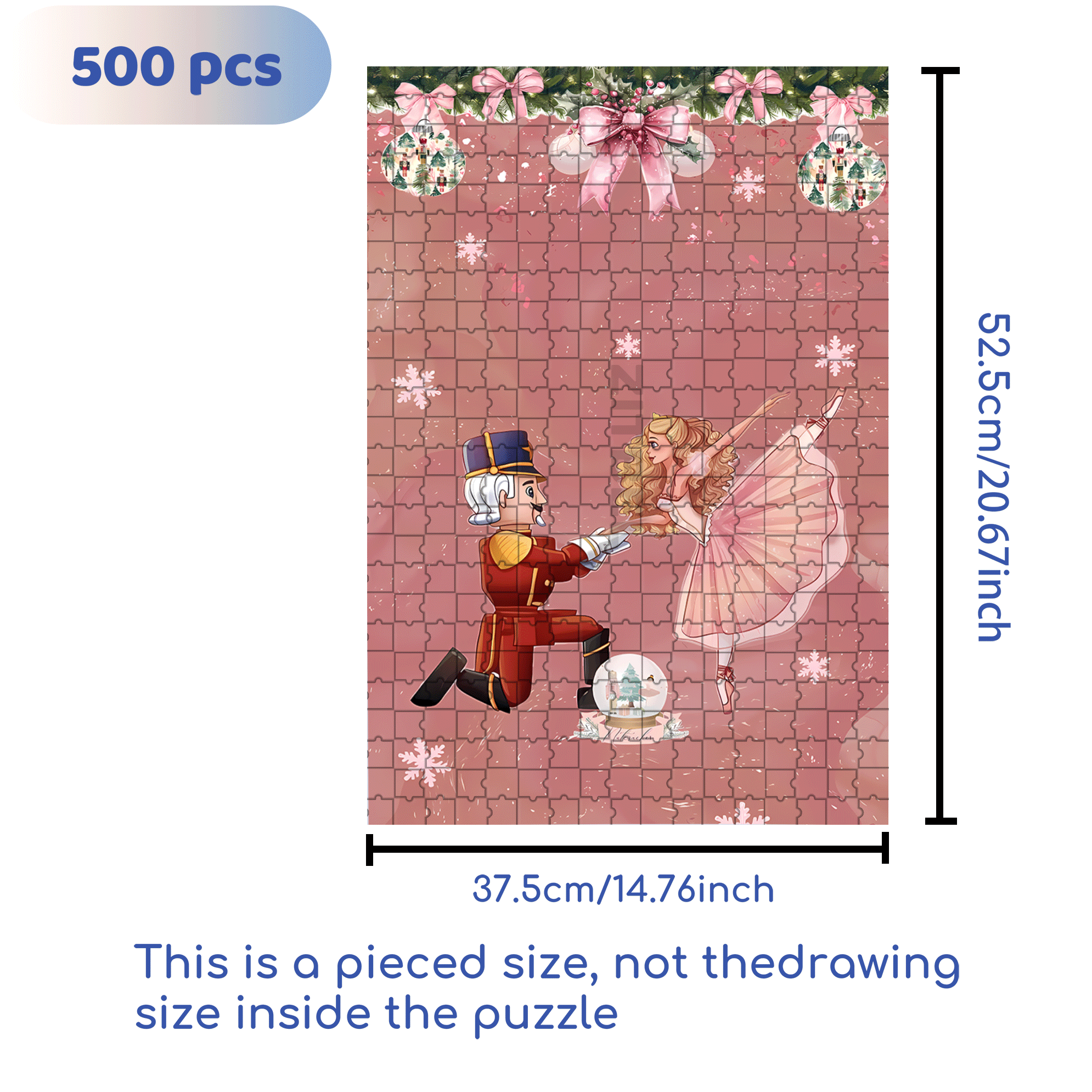 Pas de Deux 500pcs/1000pcs Jigsaw Puzzle, Scratch-Resistant, Interactive Family Game & Brain-Boosting DIY Decor, Perfect for Halloween, Christmas & New Year Gifts, Family Puzzle Game