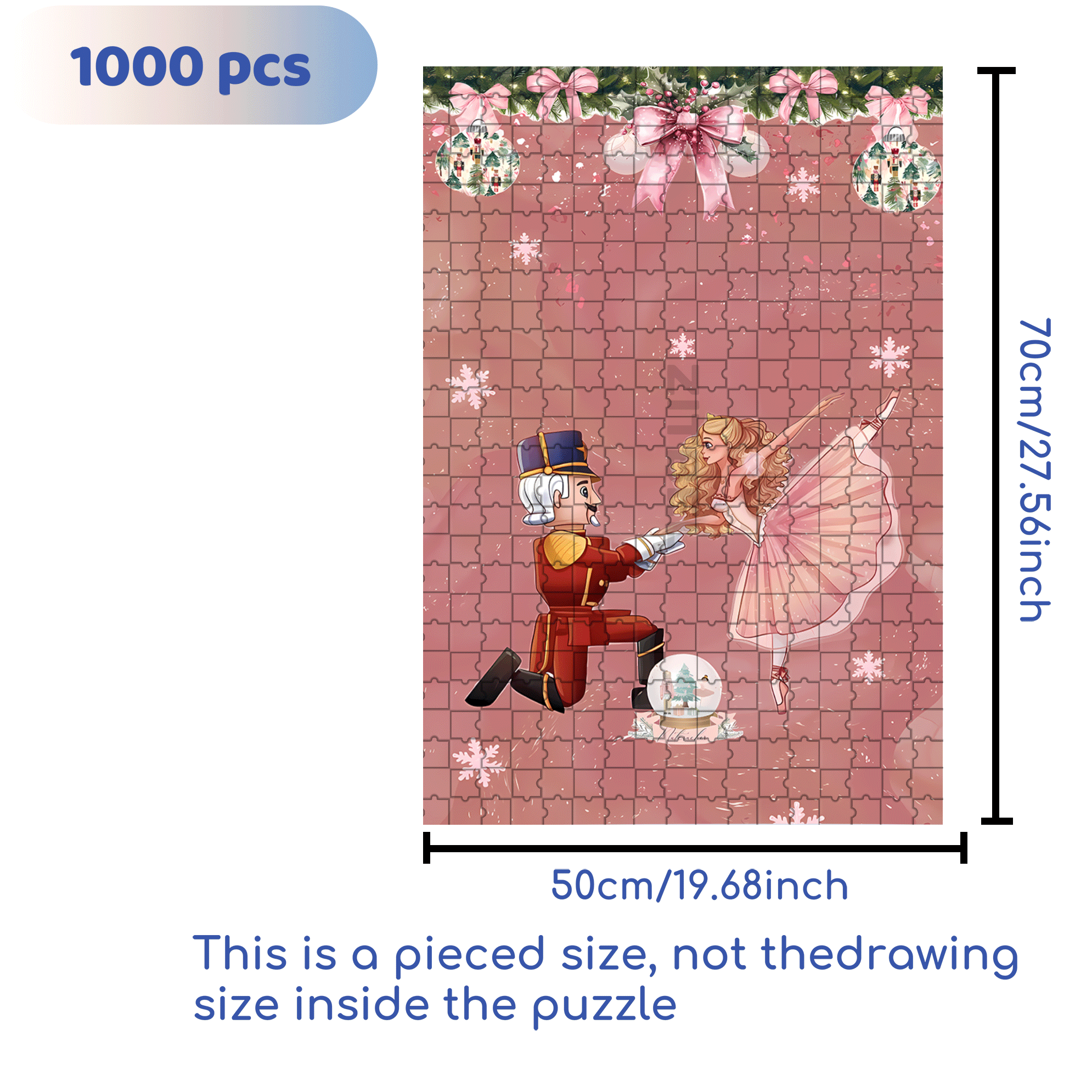 Pas de Deux 500pcs/1000pcs Jigsaw Puzzle, Scratch-Resistant, Interactive Family Game & Brain-Boosting DIY Decor, Perfect for Halloween, Christmas & New Year Gifts, Family Puzzle Game