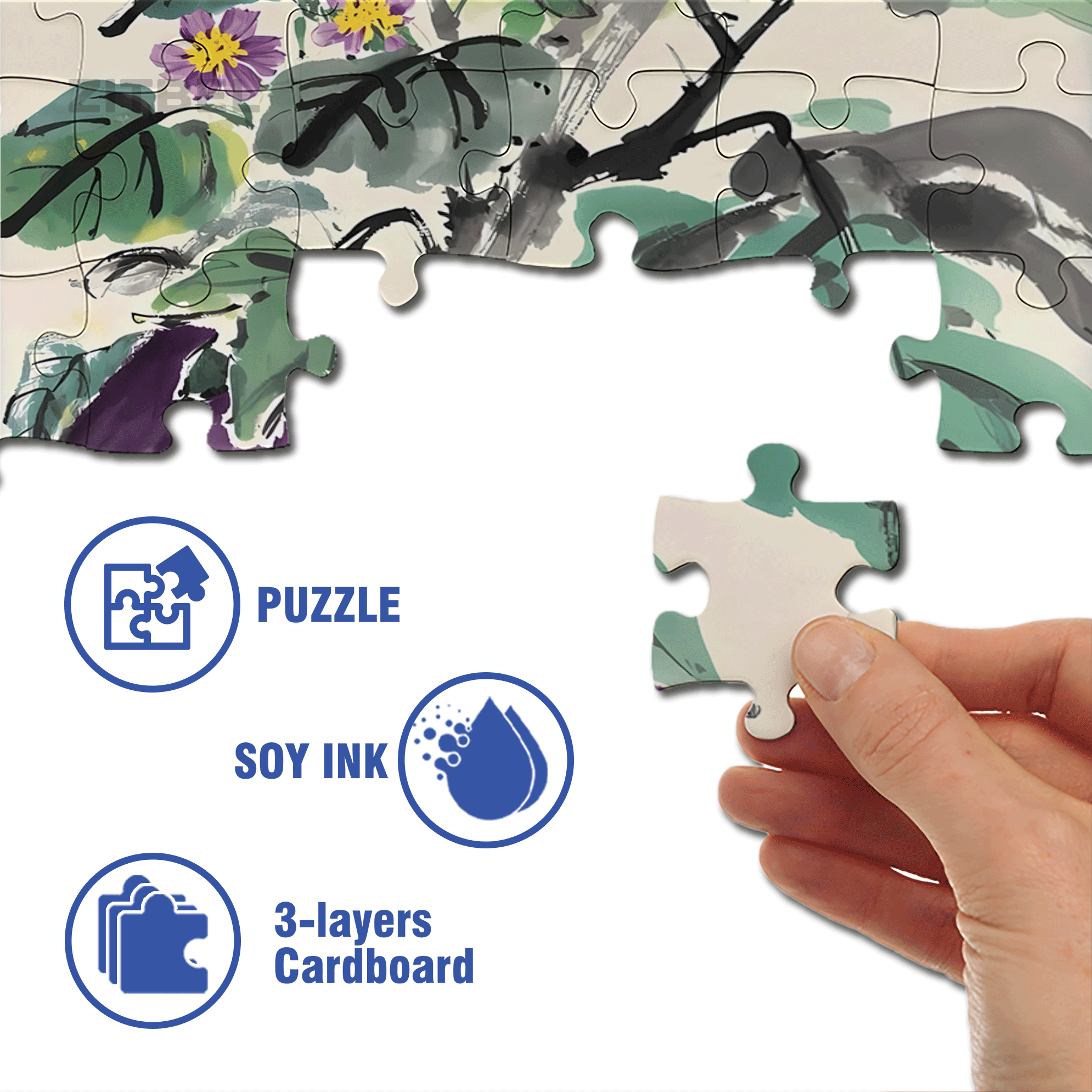 Purple Eggplant 500pcs/1000pcs Jigsaw Puzzle, Scratch-Resistant, Interactive Family Game & Brain-Boosting DIY Decor, Perfect for Halloween, Christmas & New Year Gifts, Family Puzzle Game