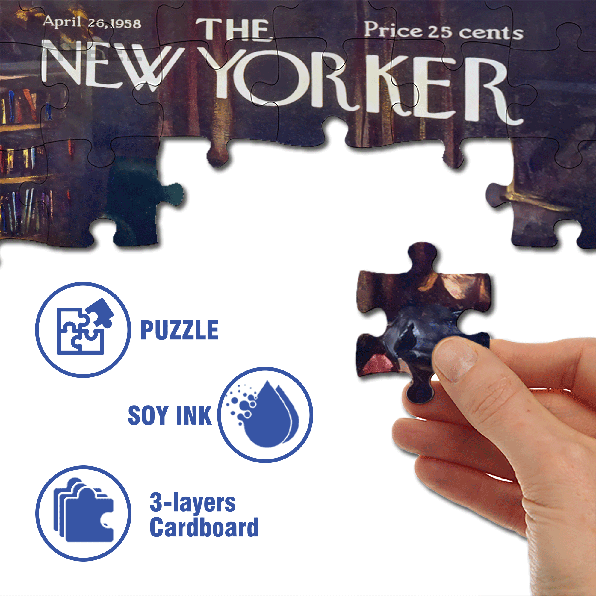 Record Lounge 500pcs/1000pcs Jigsaw Puzzle, Scratch-Resistant, Interactive Family Game & Brain-Boosting DIY Decor, Perfect for Halloween, Christmas & New Year Gifts, Family Puzzle Game