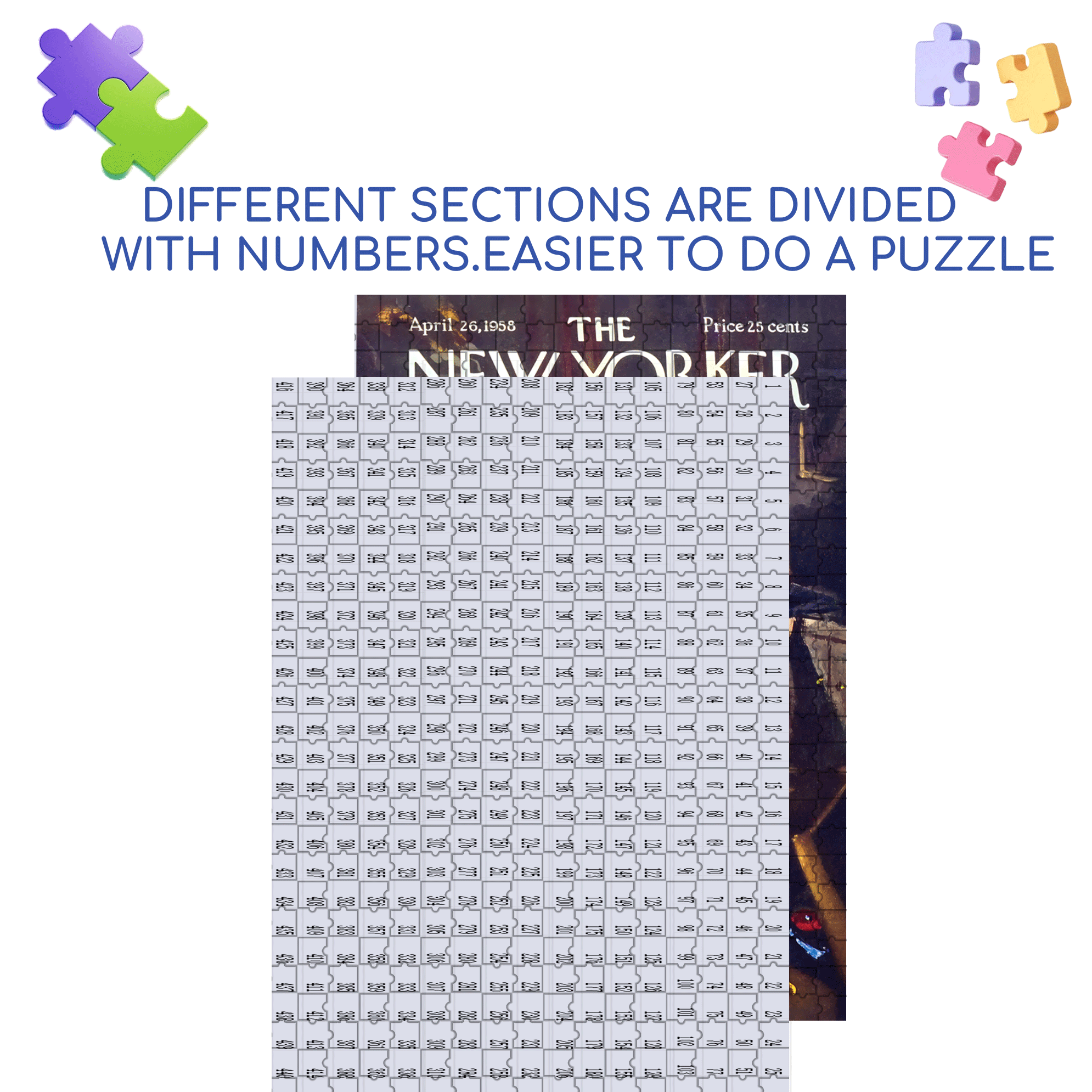 Record Lounge 500pcs/1000pcs Jigsaw Puzzle, Scratch-Resistant, Interactive Family Game & Brain-Boosting DIY Decor, Perfect for Halloween, Christmas & New Year Gifts, Family Puzzle Game