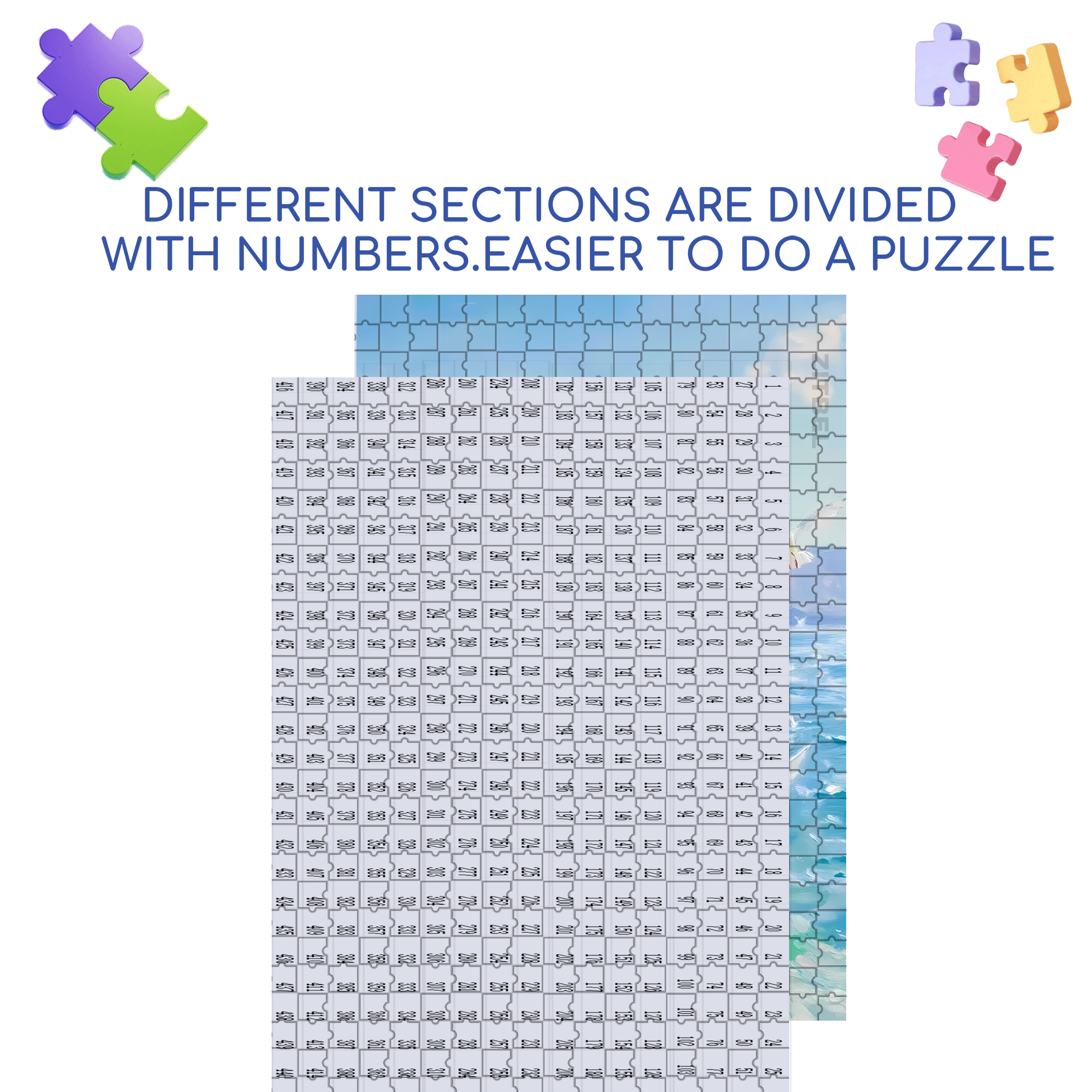 Seagull And Sea 500pcs/1000pcs Jigsaw Puzzle, Scratch-Resistant, Interactive Family Game & Brain-Boosting DIY Decor, Perfect for Halloween, Christmas & New Year Gifts, Family Puzzle Game